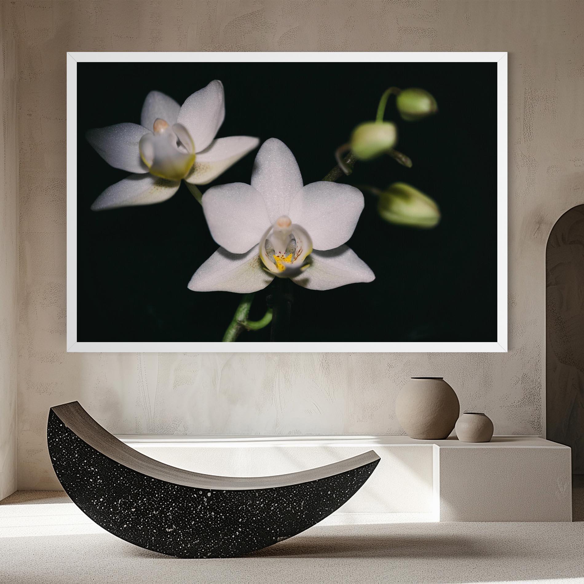 Картина на платно Orchids On Black mockup 8