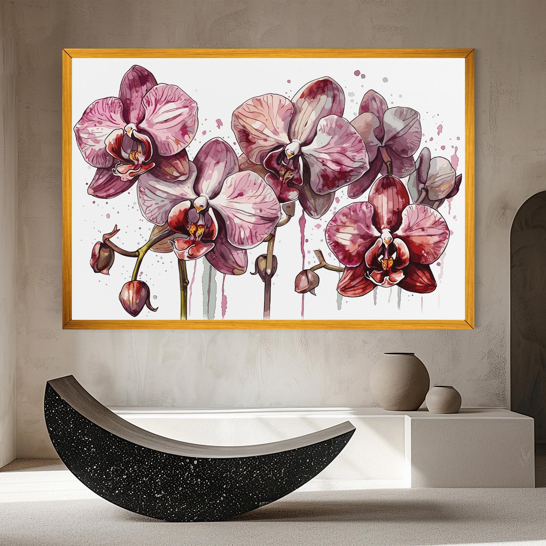 Картина на платно Orchid Art mockup 8