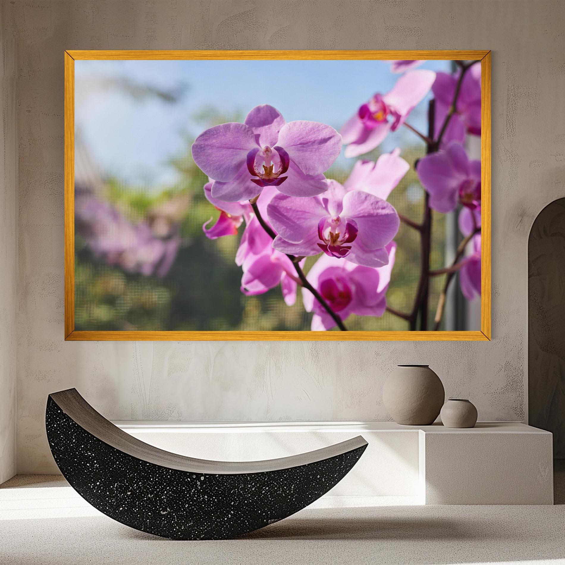 Картина на платно Orchids In The Garden mockup 8
