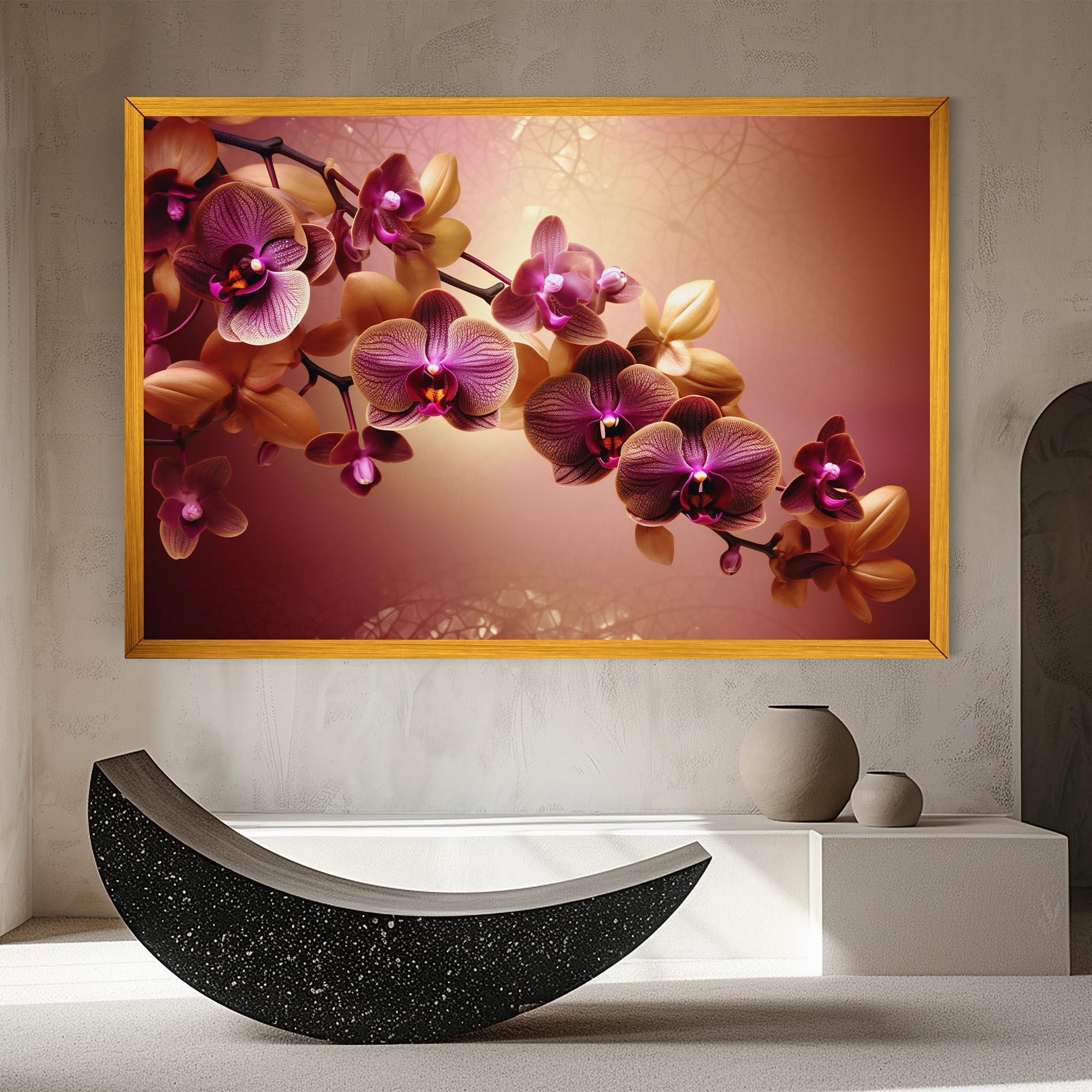 Картина на платно Purple Cream Orchid mockup 8