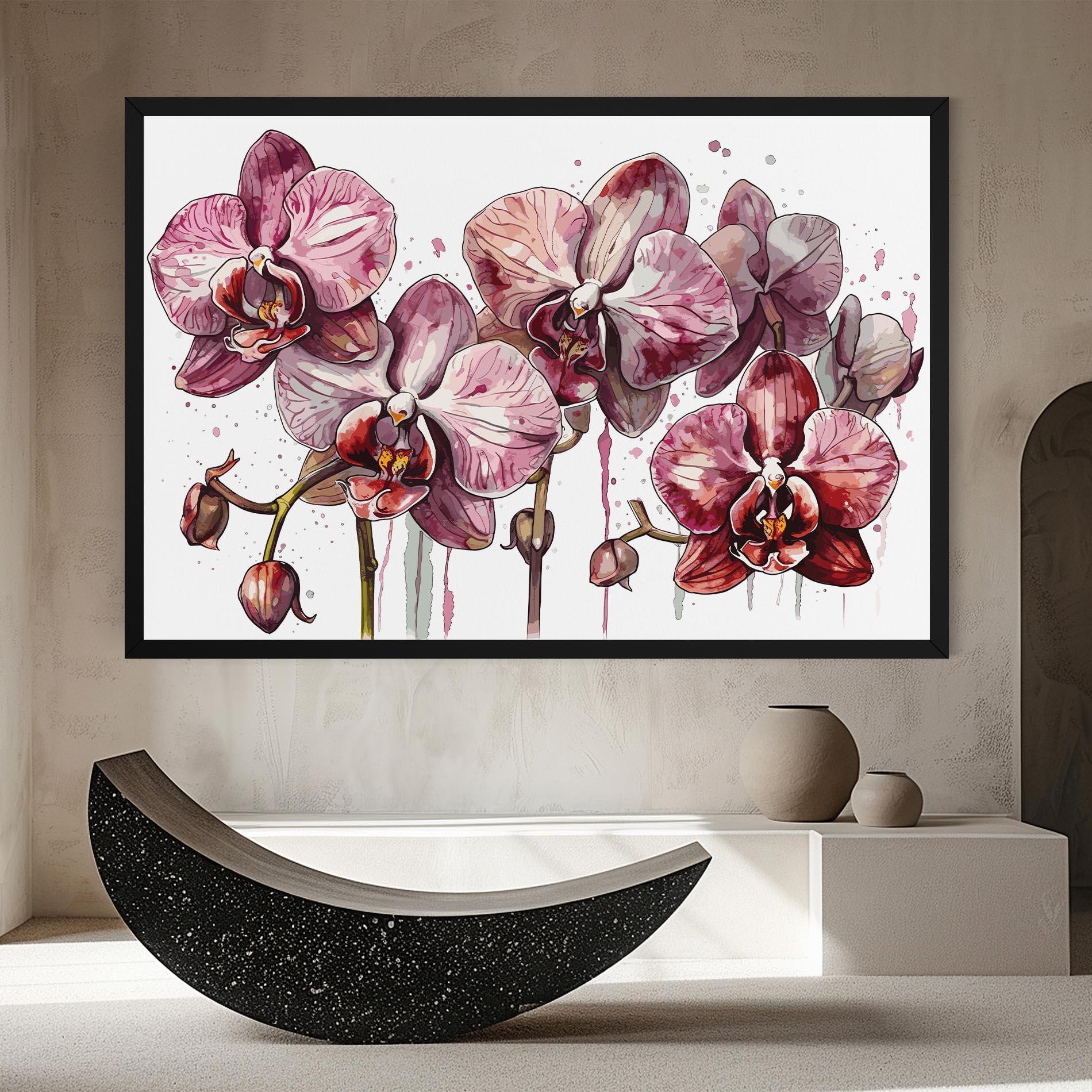 Картина на платно Orchid Art mockup 8