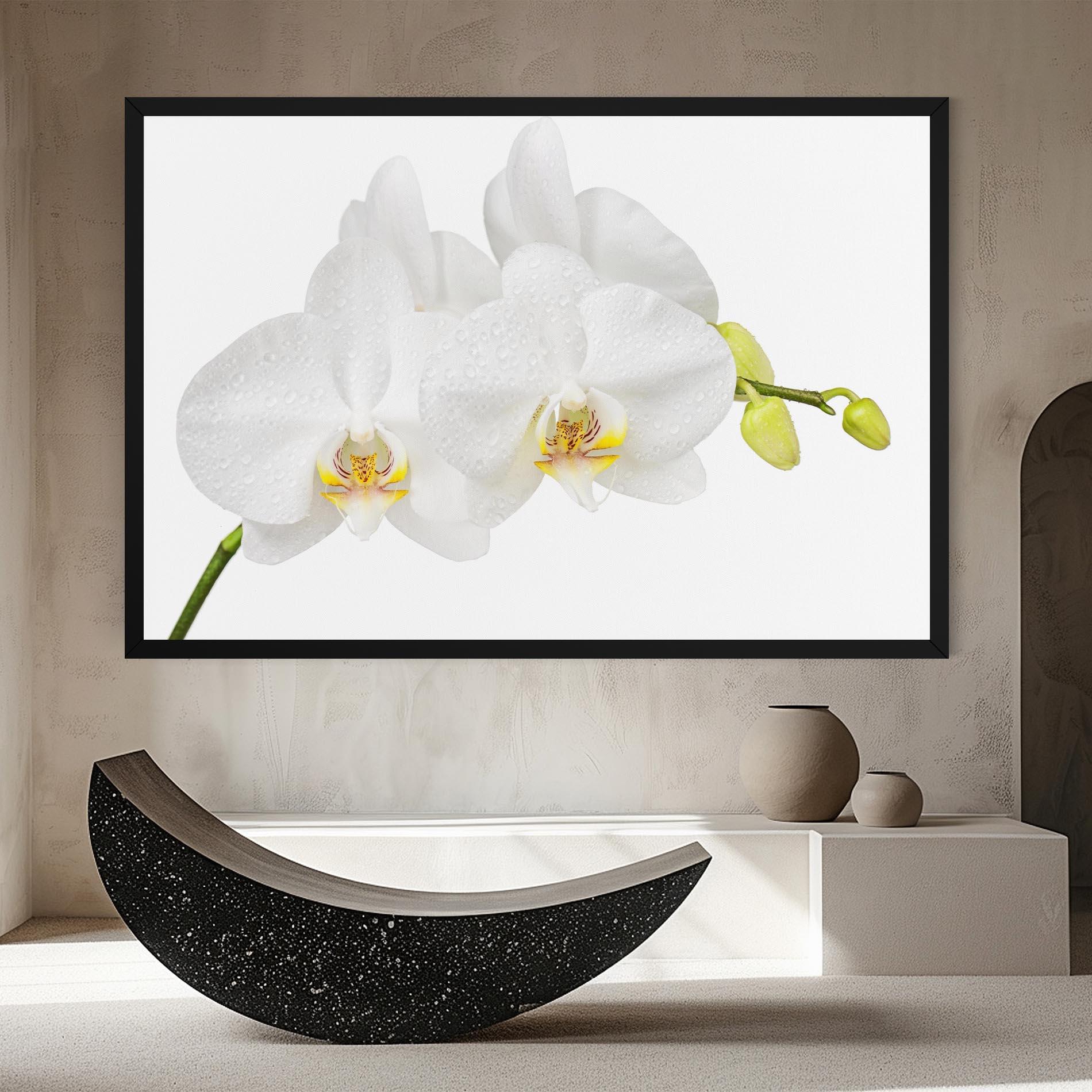 Картина на платно Orchids On White mockup 8