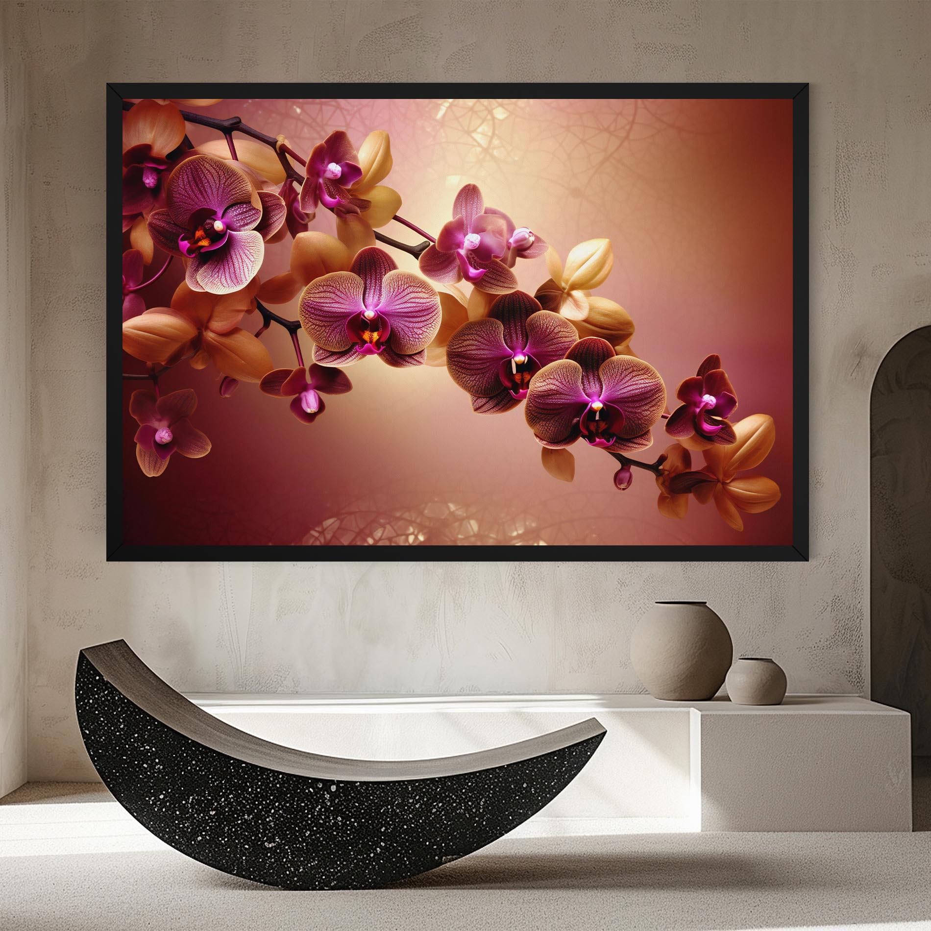 Картина на платно Purple Cream Orchid mockup 8