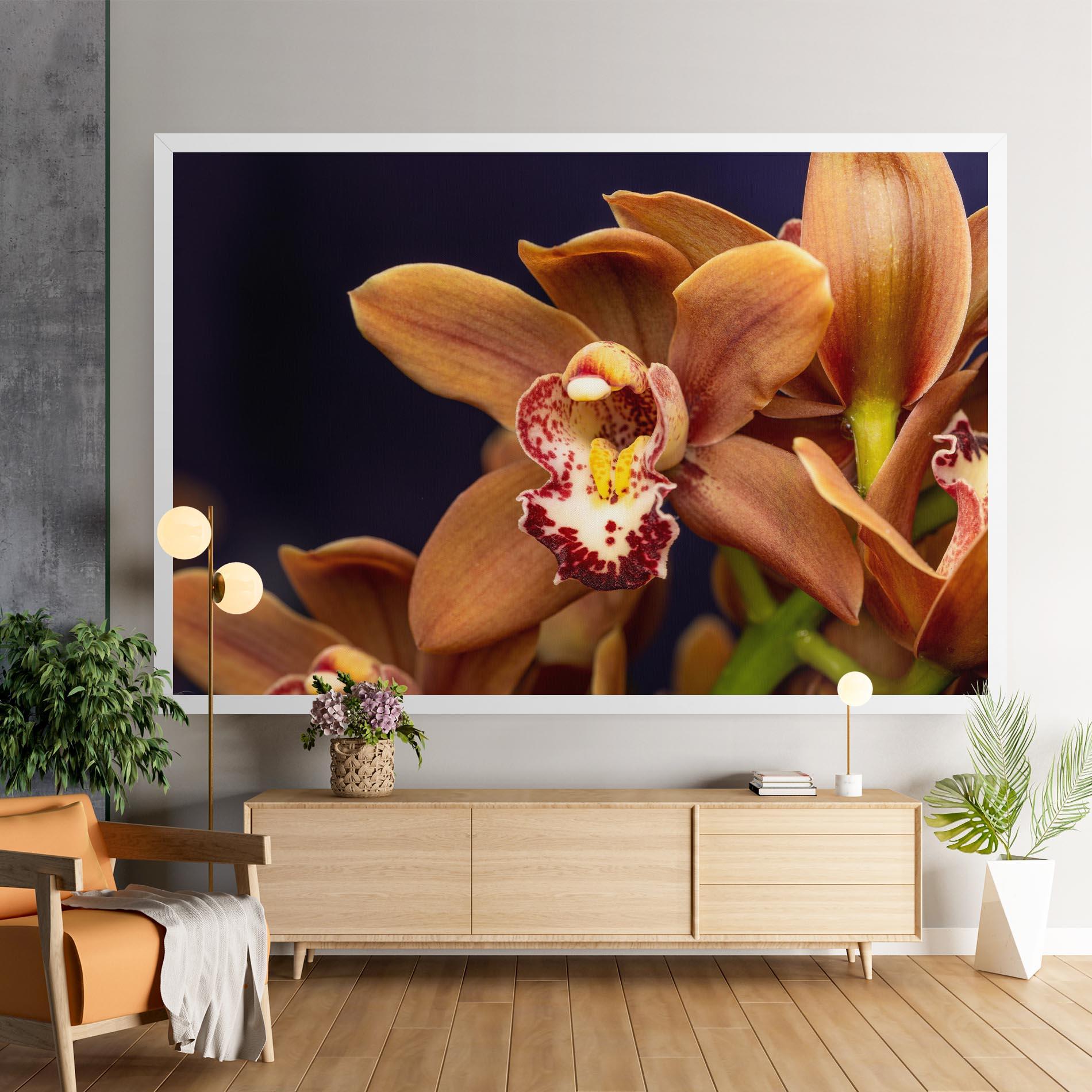 Картина на платно Dirty Orange Orchid mockup 9