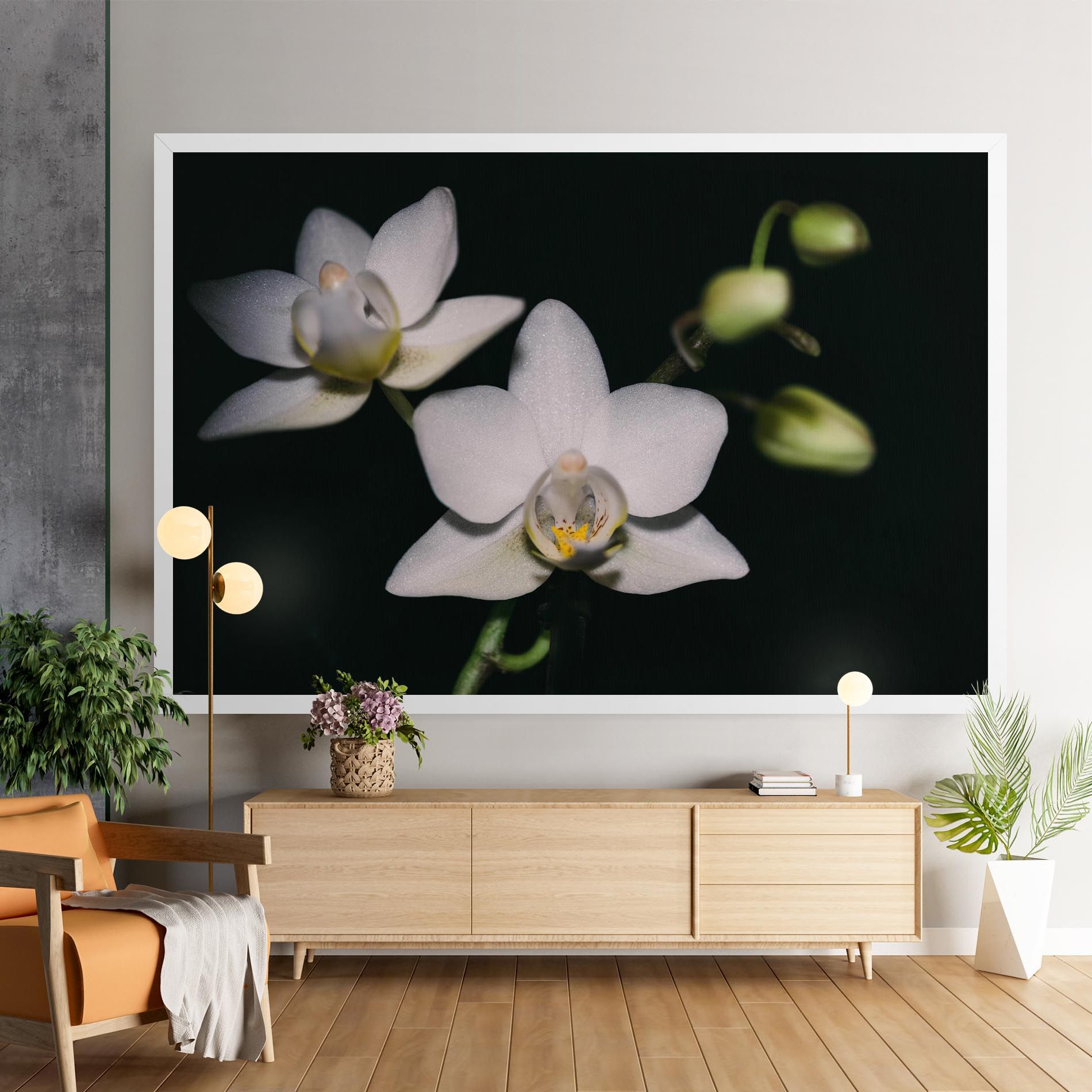 Orchids On Black mockup 9