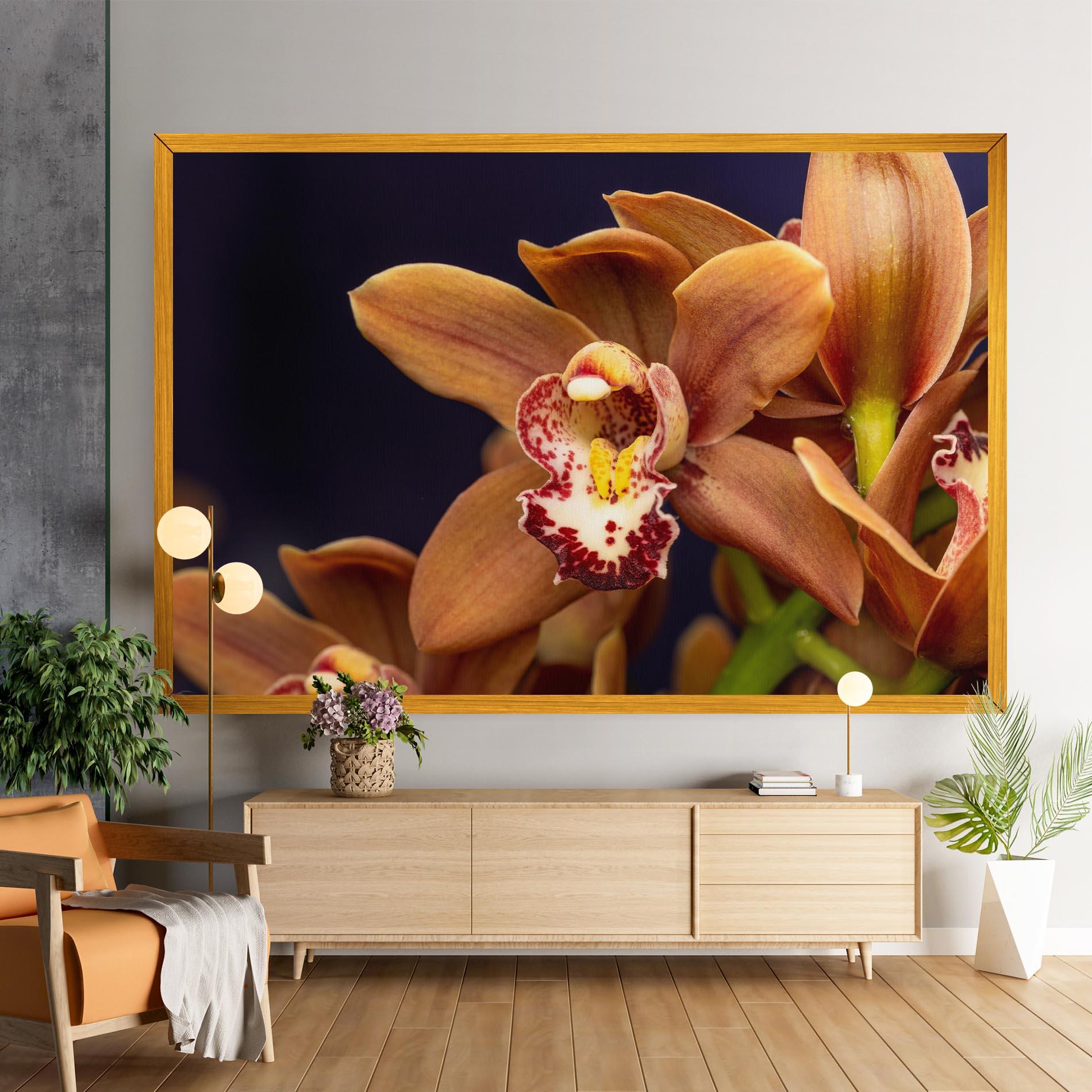 Картина на платно Dirty Orange Orchid mockup 9