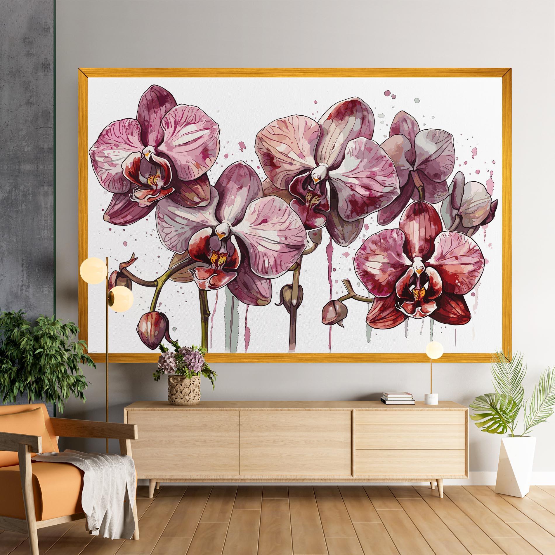 Картина на платно Orchid Art mockup 9