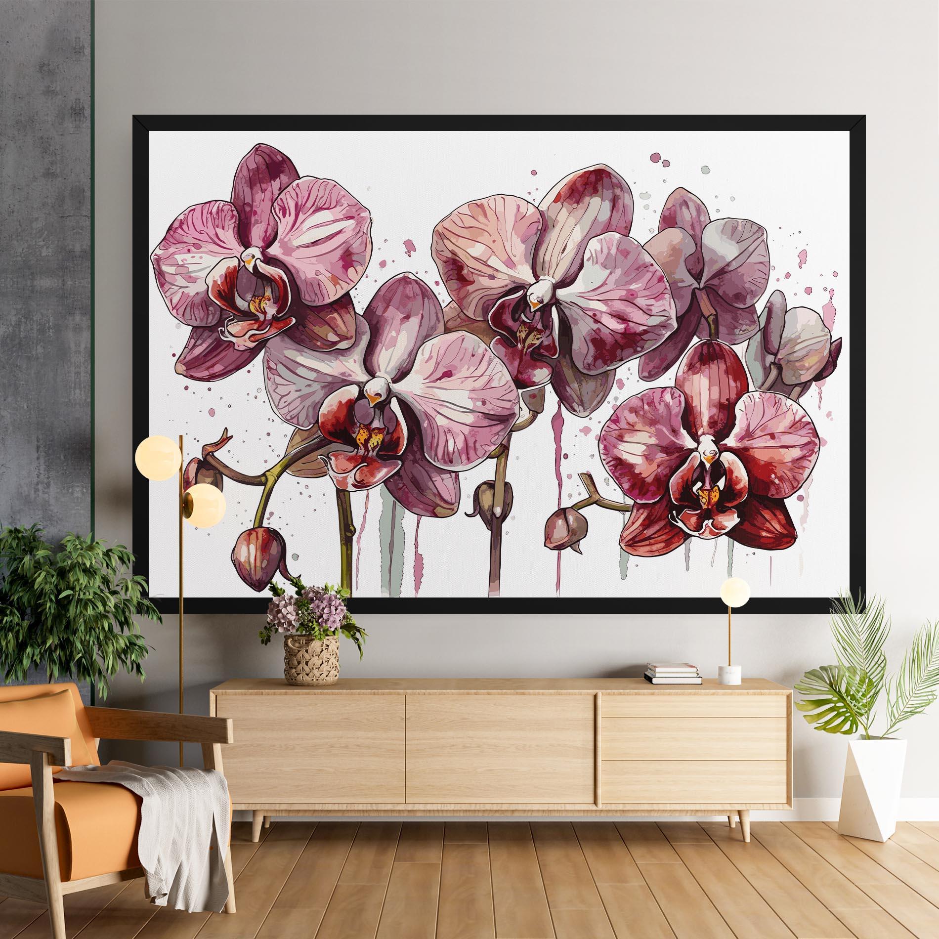 Картина на платно Orchid Art mockup 9