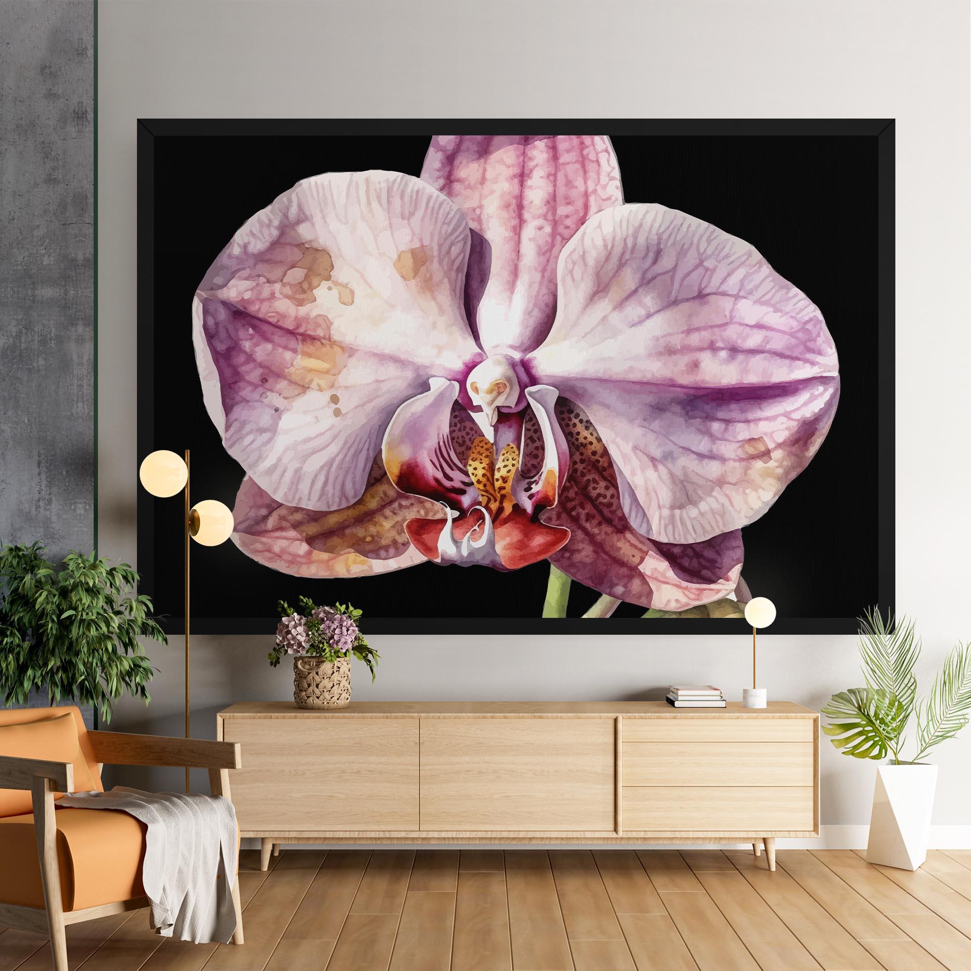 Картина на платно Painted Orchid mockup 9