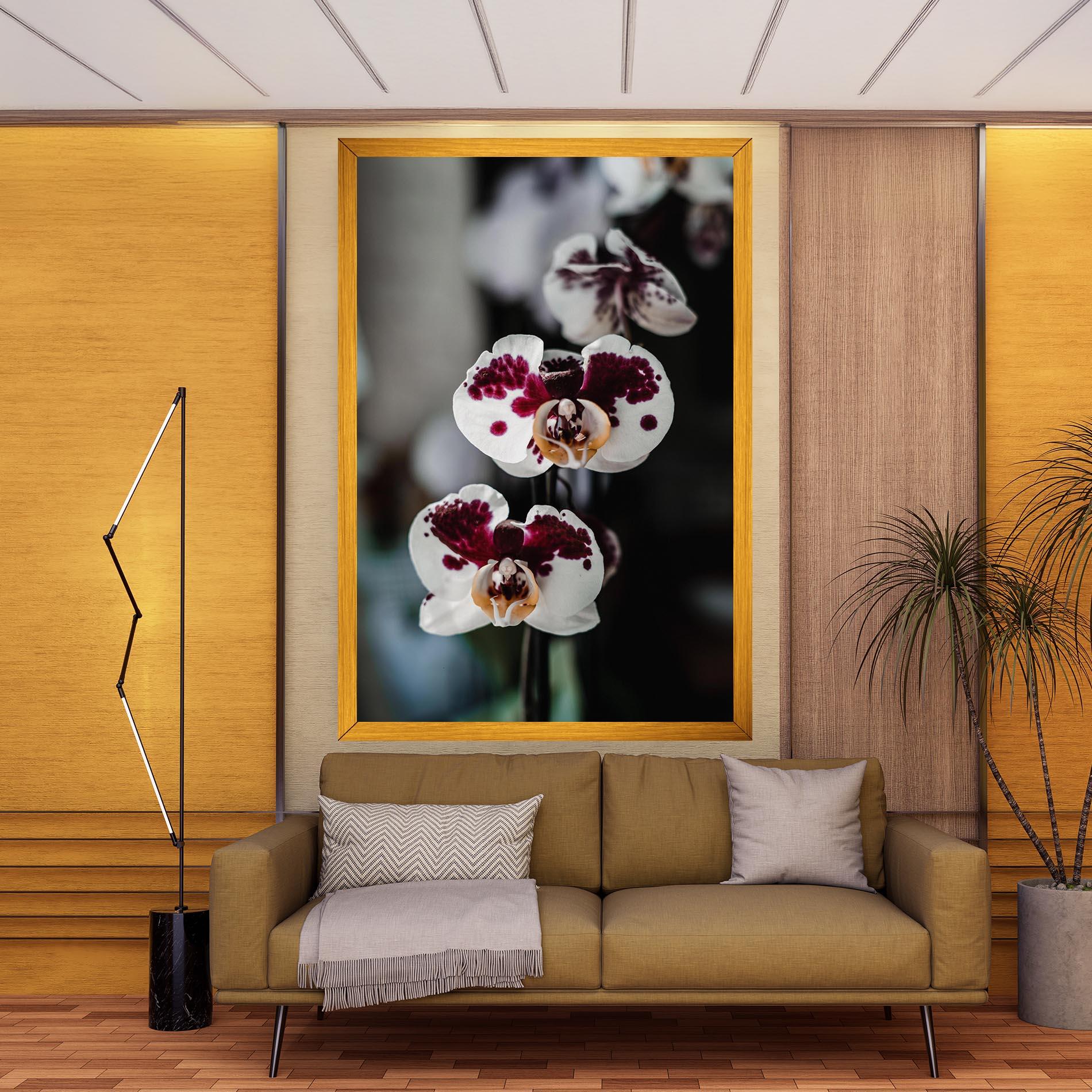 Картина на платно Dark Purple Orchid mockup 9