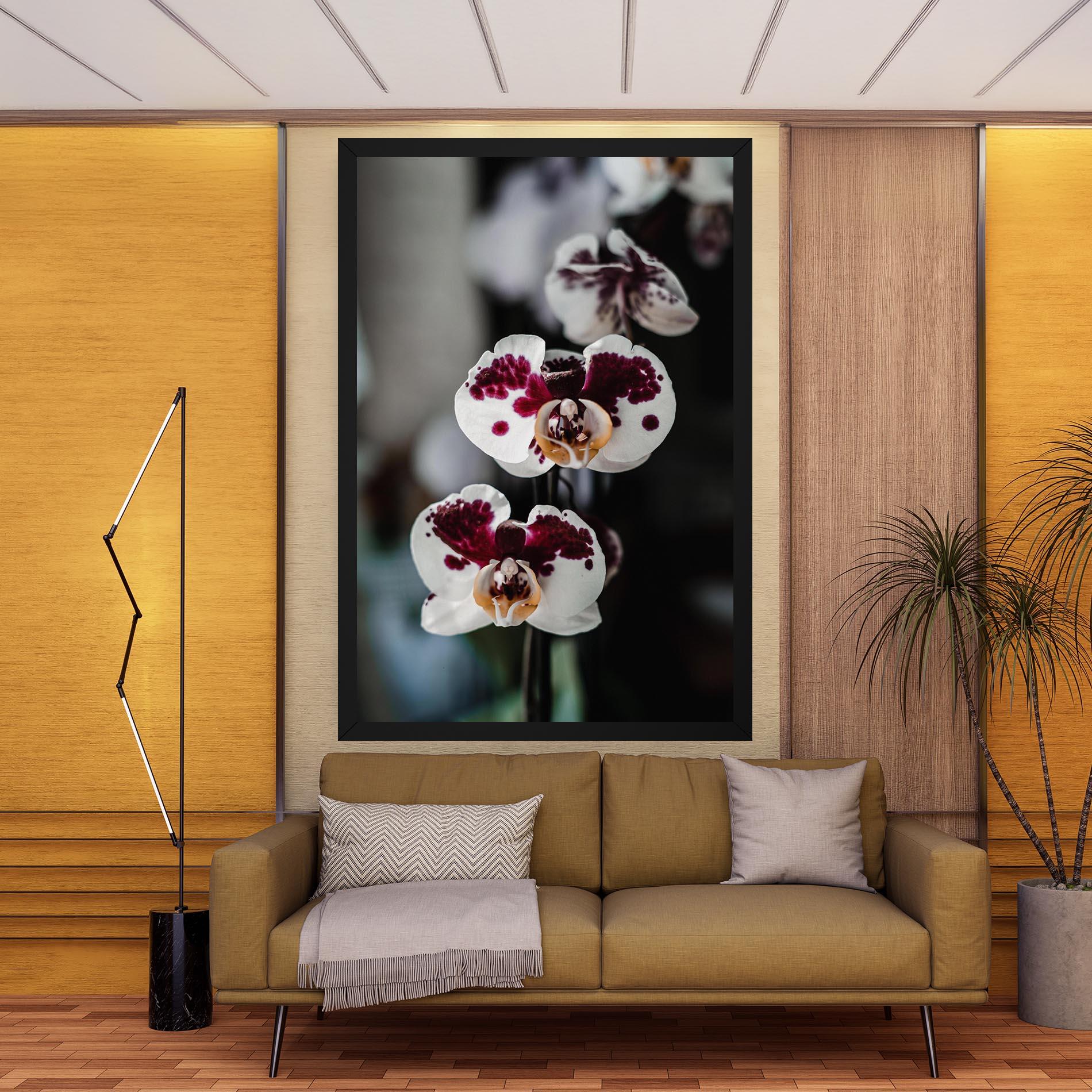 Картина на платно Dark Purple Orchid mockup 9