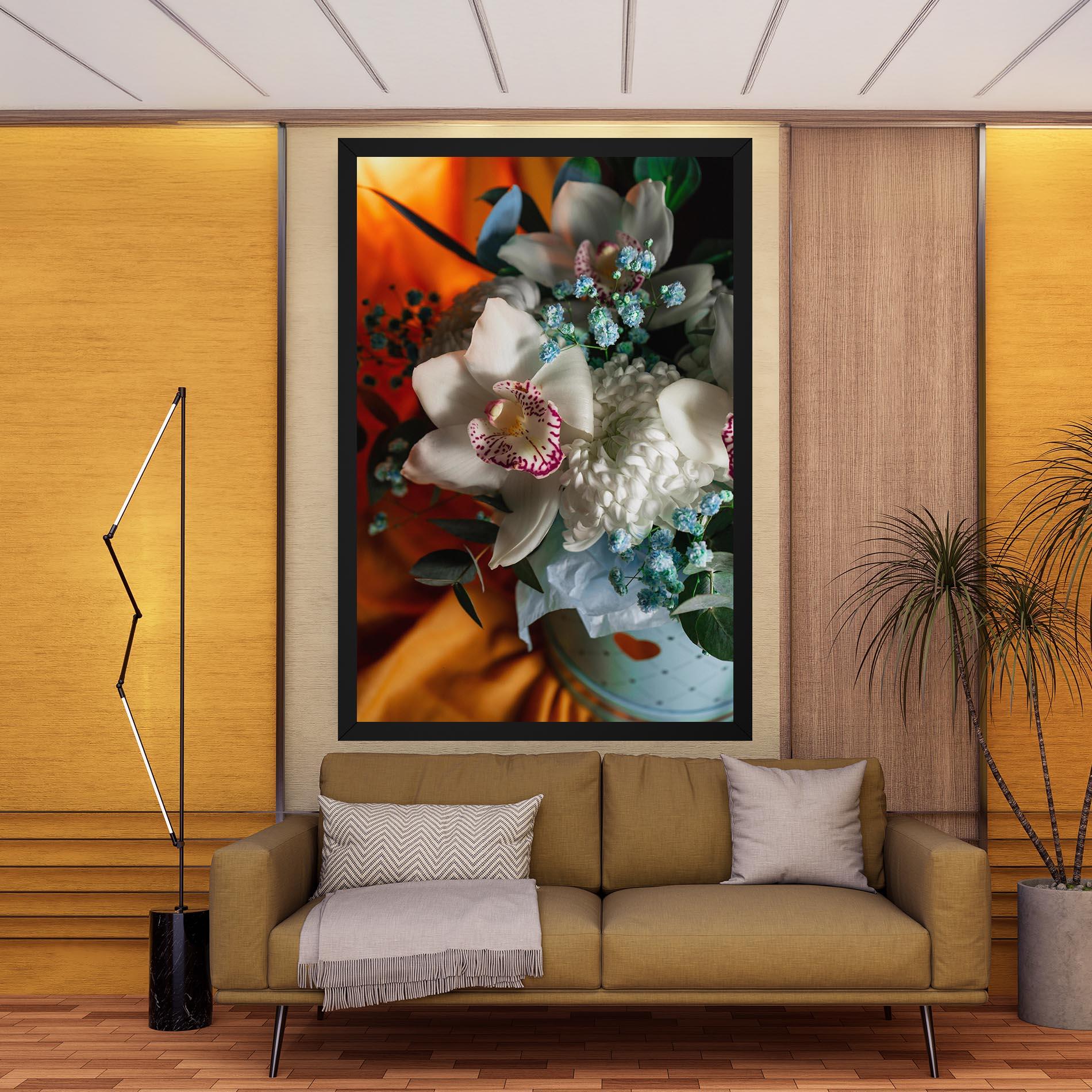 Картина на платно Orchid In Vase mockup 9
