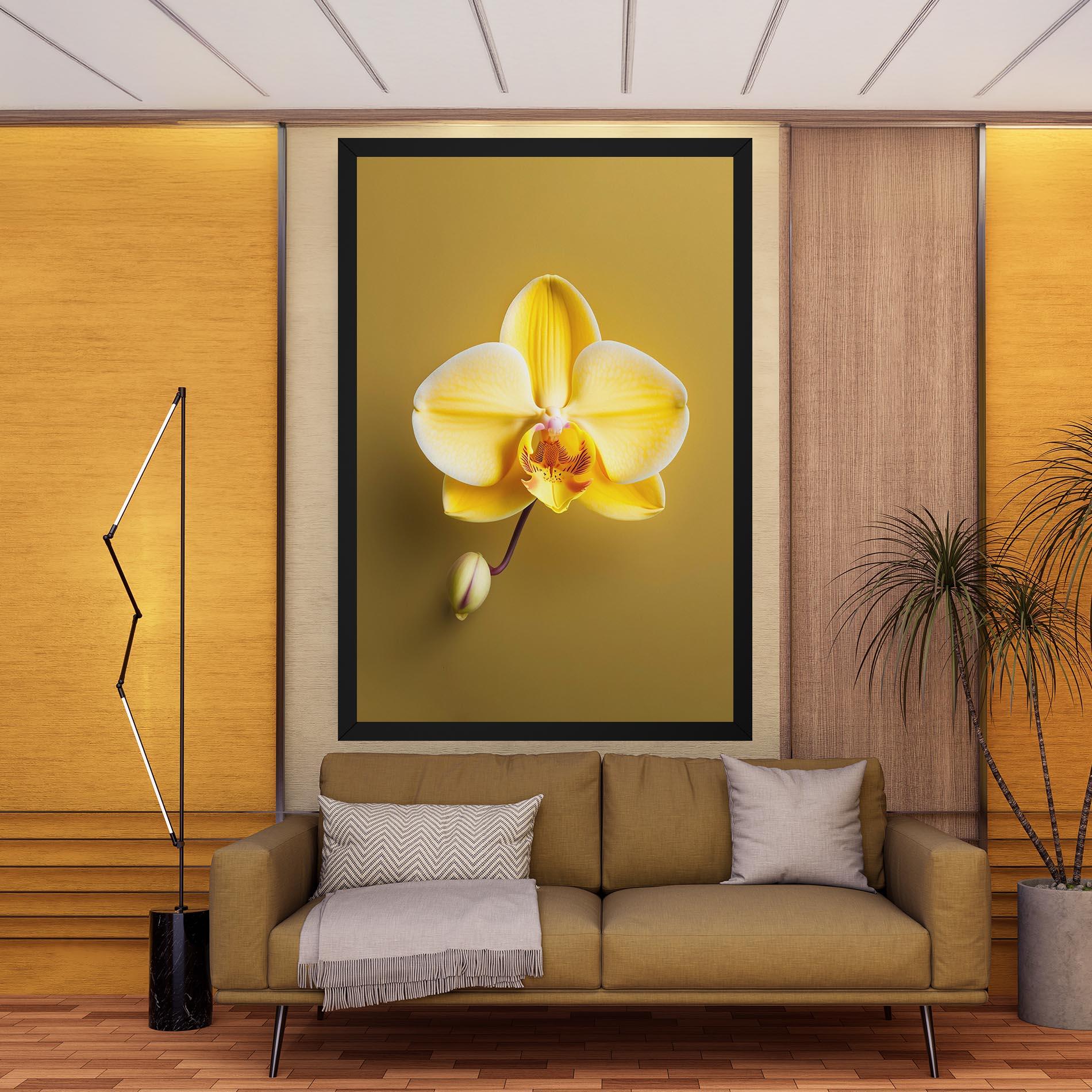Картина на платно Pastel Yellow Orchid mockup 9