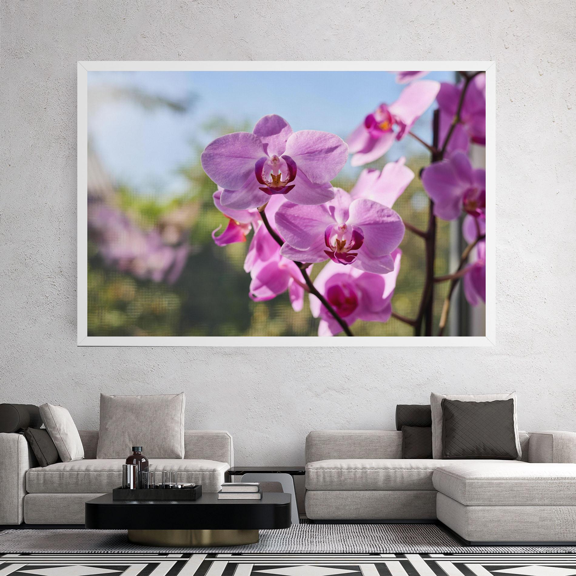Картина на платно Orchids In The Garden mockup 2