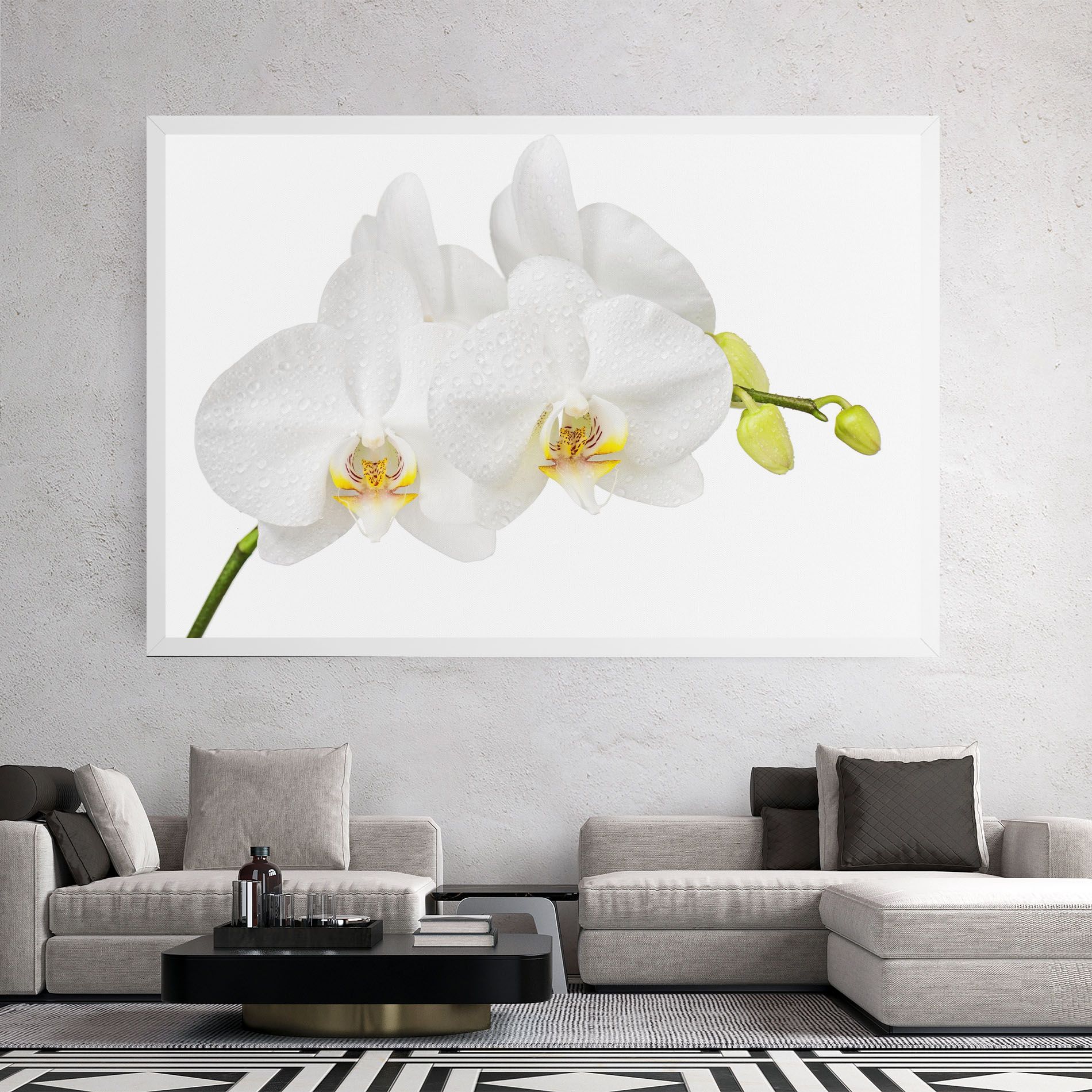 Orchids On White mockup 2
