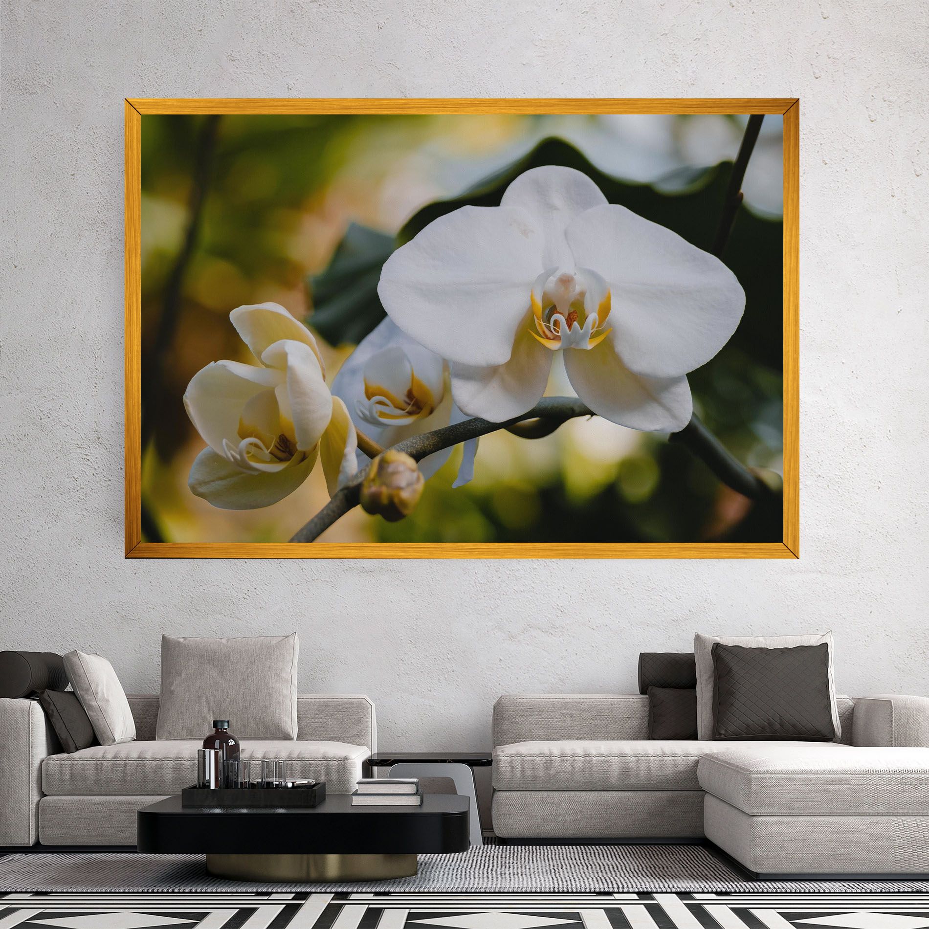 Cream Orchid In Nature mockup 2