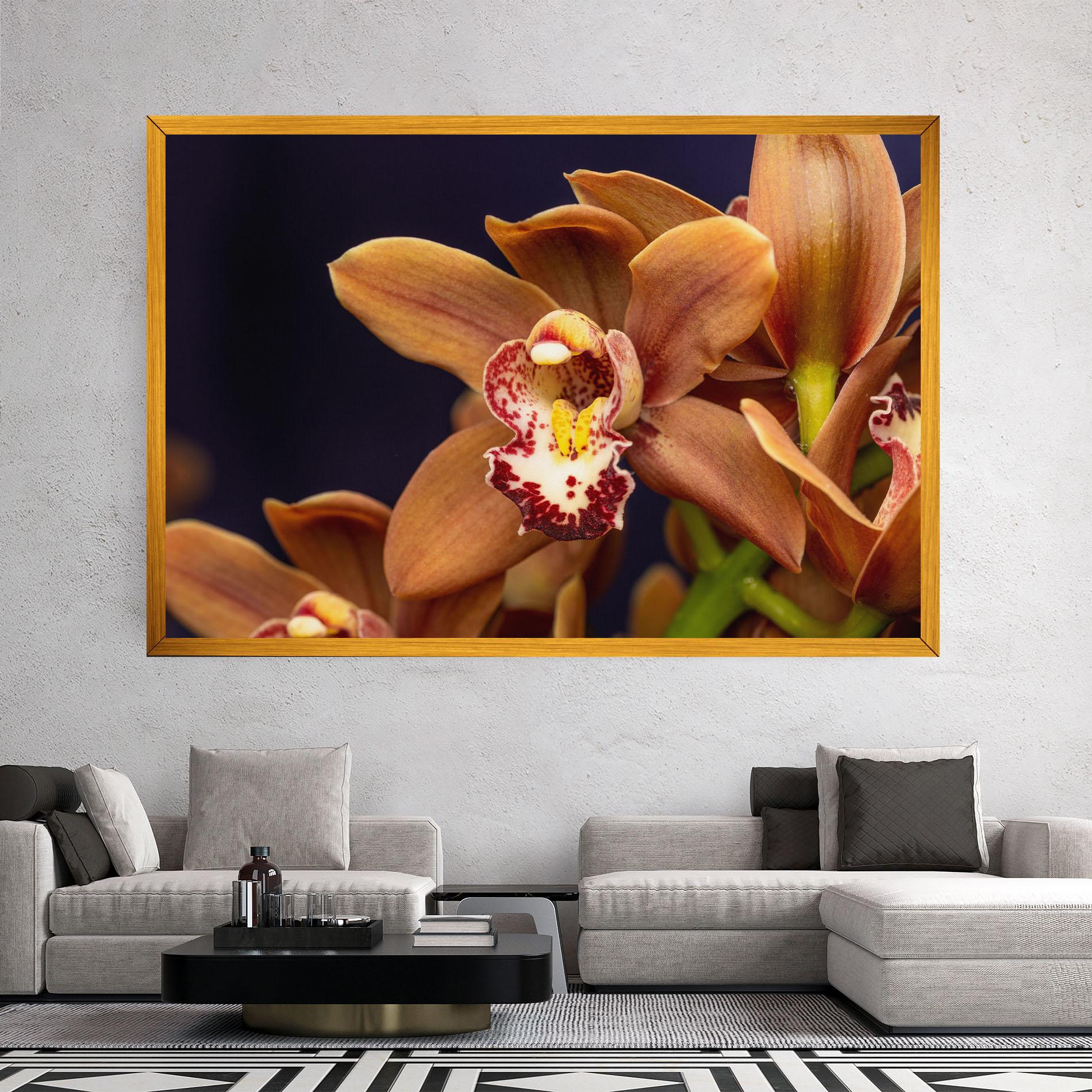 Картина на платно Dirty Orange Orchid mockup 2