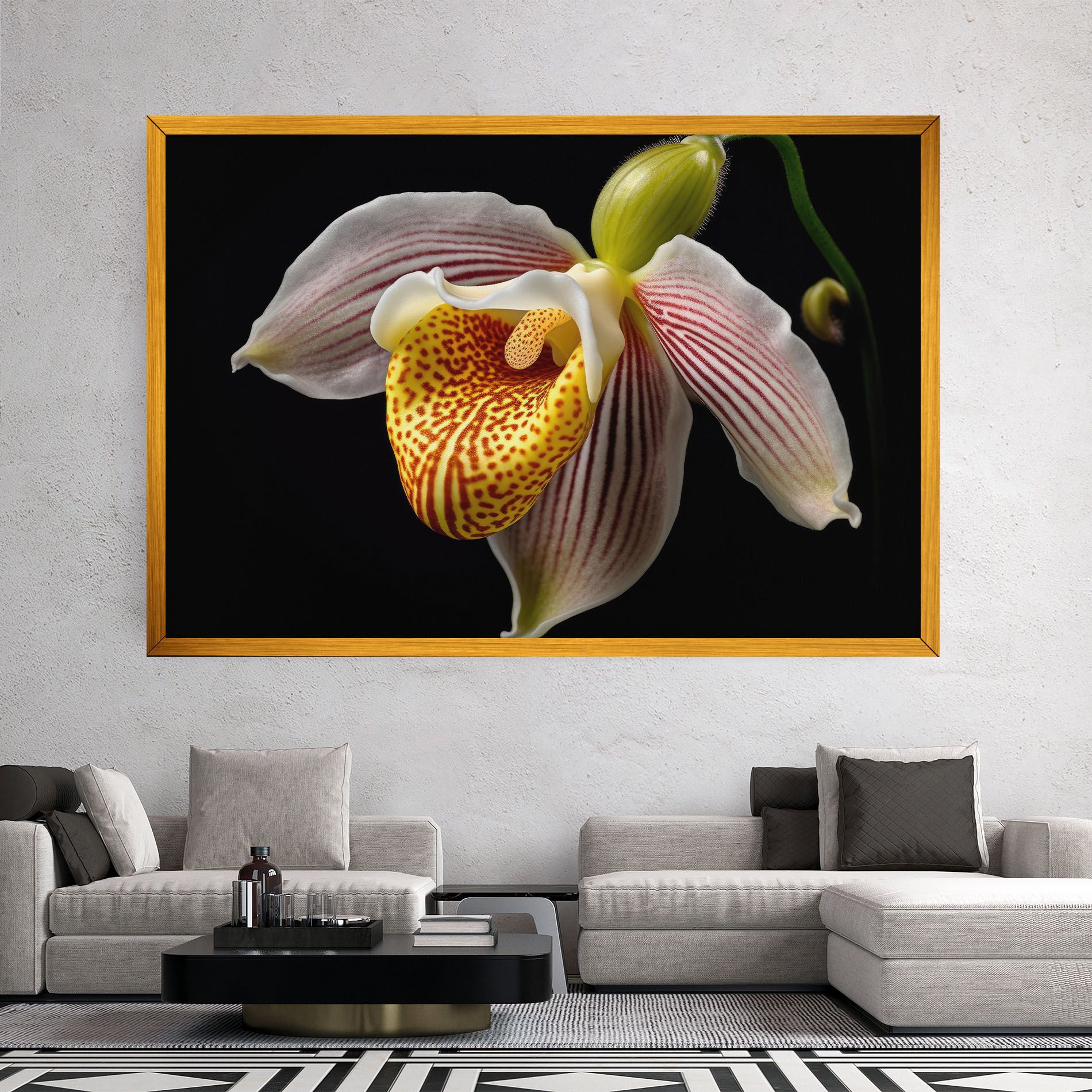 Orchid On Black mockup 2
