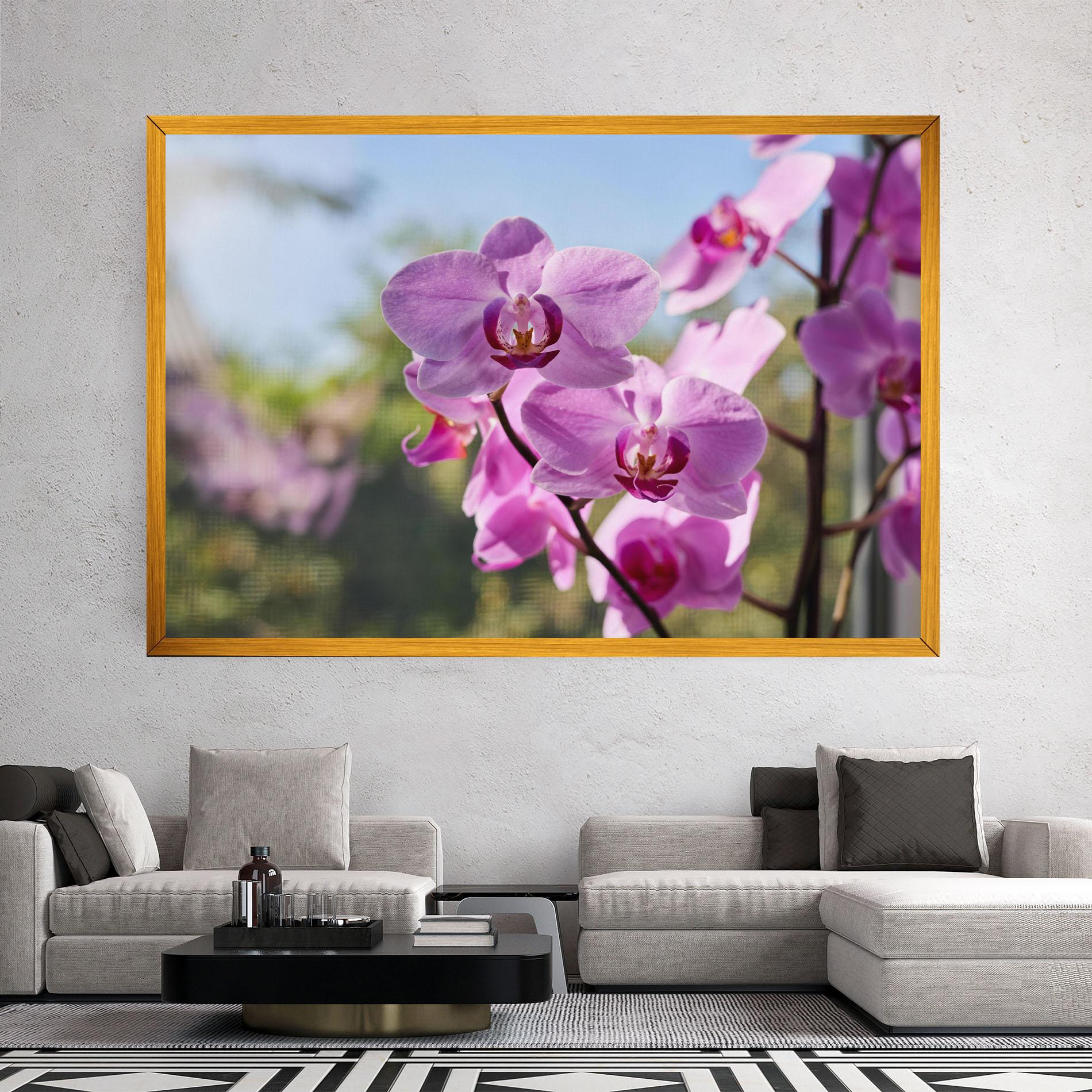 Картина на платно Orchids In The Garden mockup 2