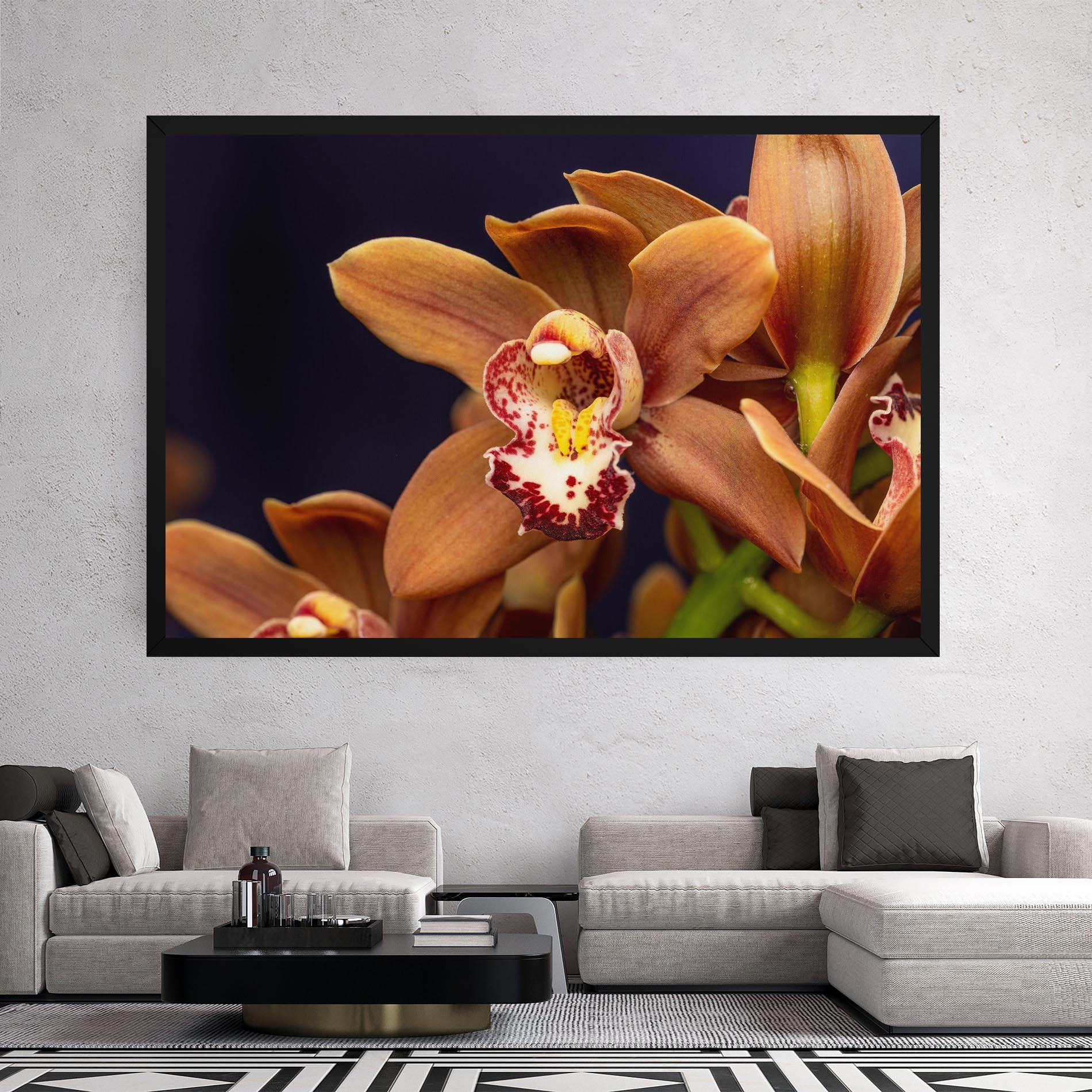 Картина на платно Dirty Orange Orchid mockup 2