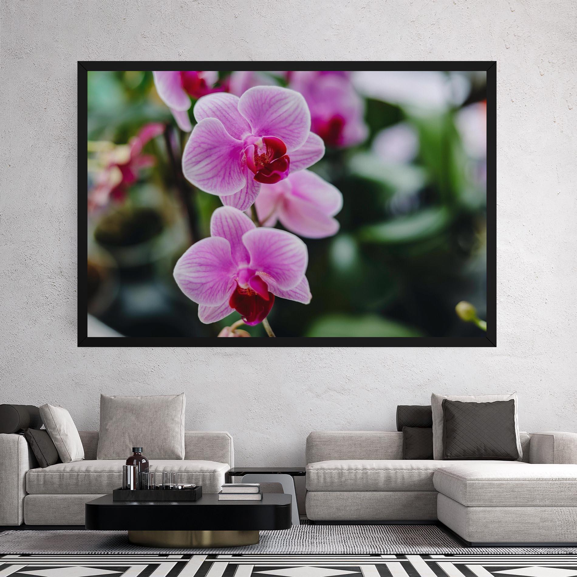 Картина на платно Garden Purple Orchids mockup 2