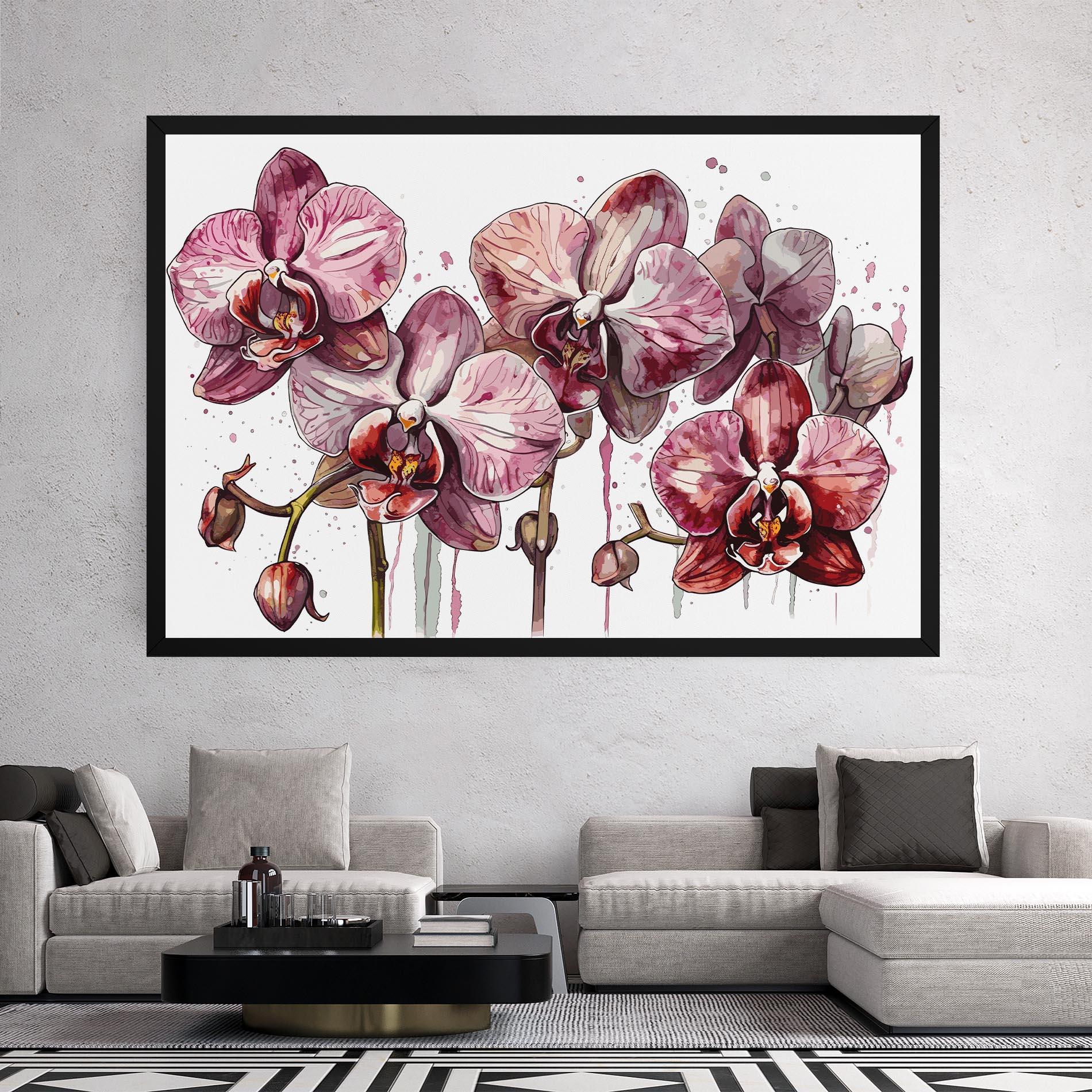Картина на платно Orchid Art mockup 2