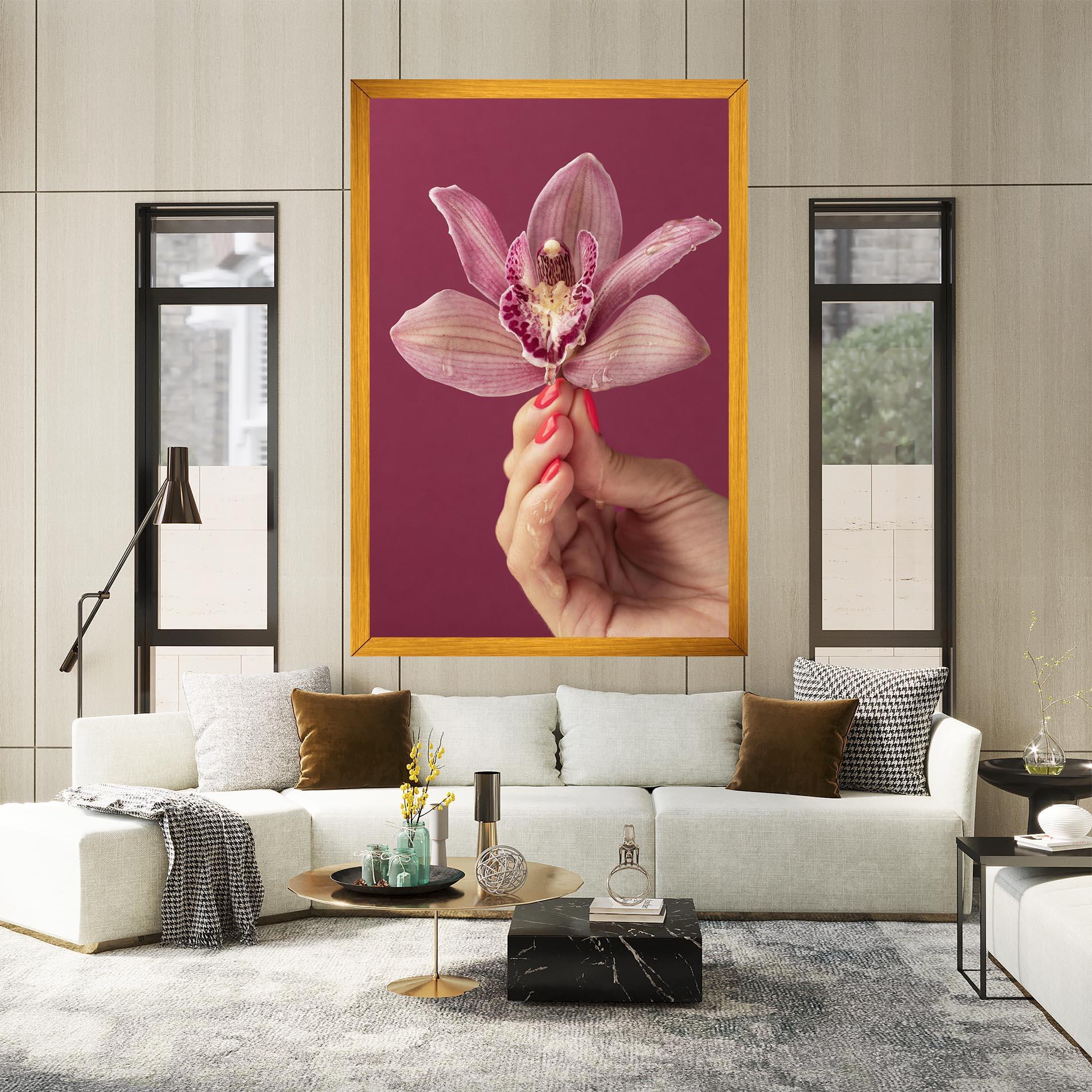 Картина на платно Orchid Holding mockup 2