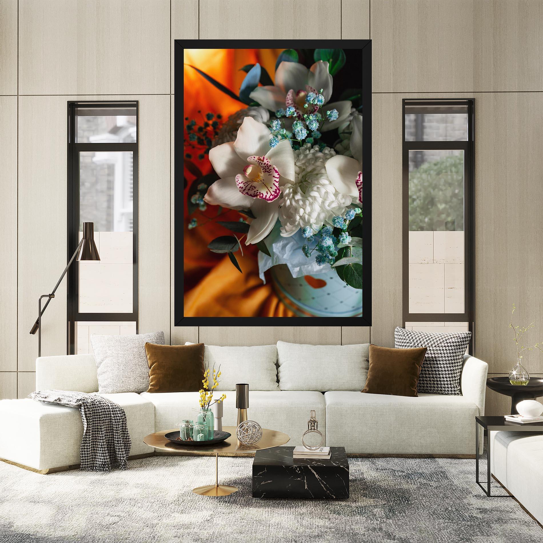 Картина на платно Orchid In Vase mockup 2
