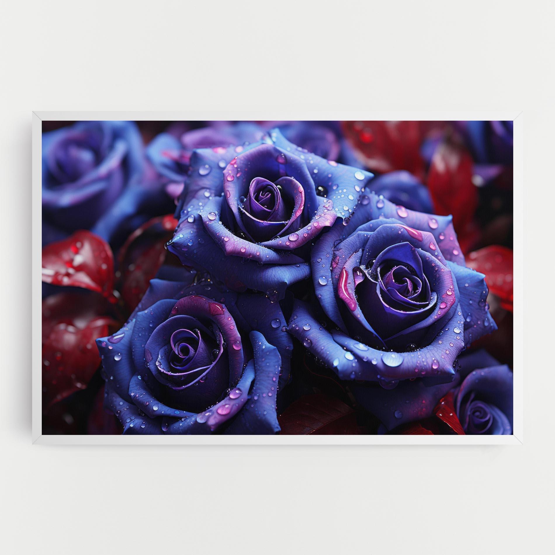 Картина на платно Blue Purple Rose mockup 0