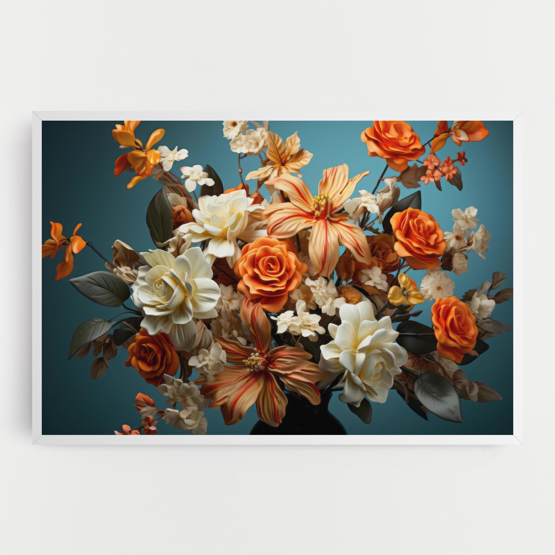 Картина на платно Orange Cream Rose mockup 0