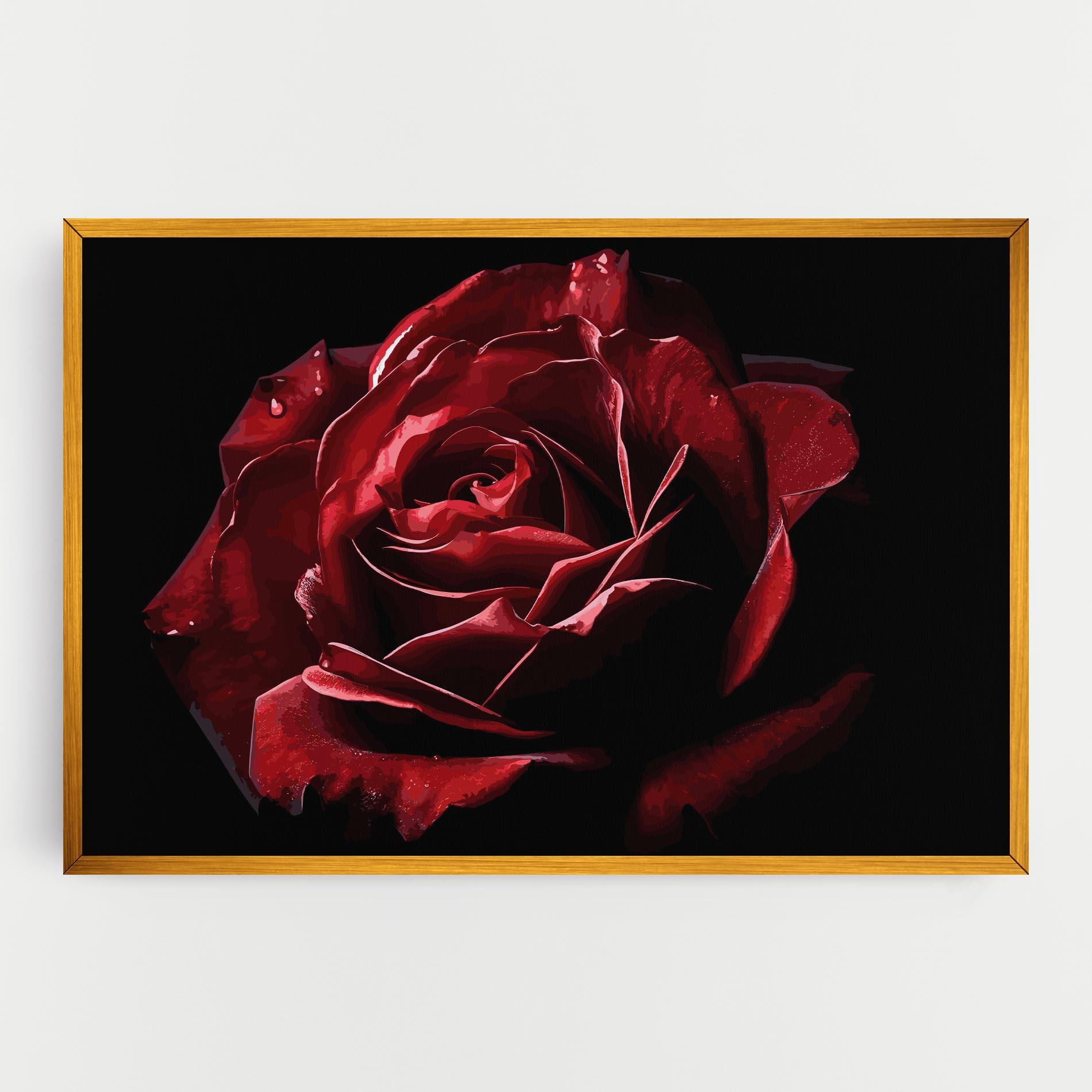 Картина на платно Big Red Rose mockup 0