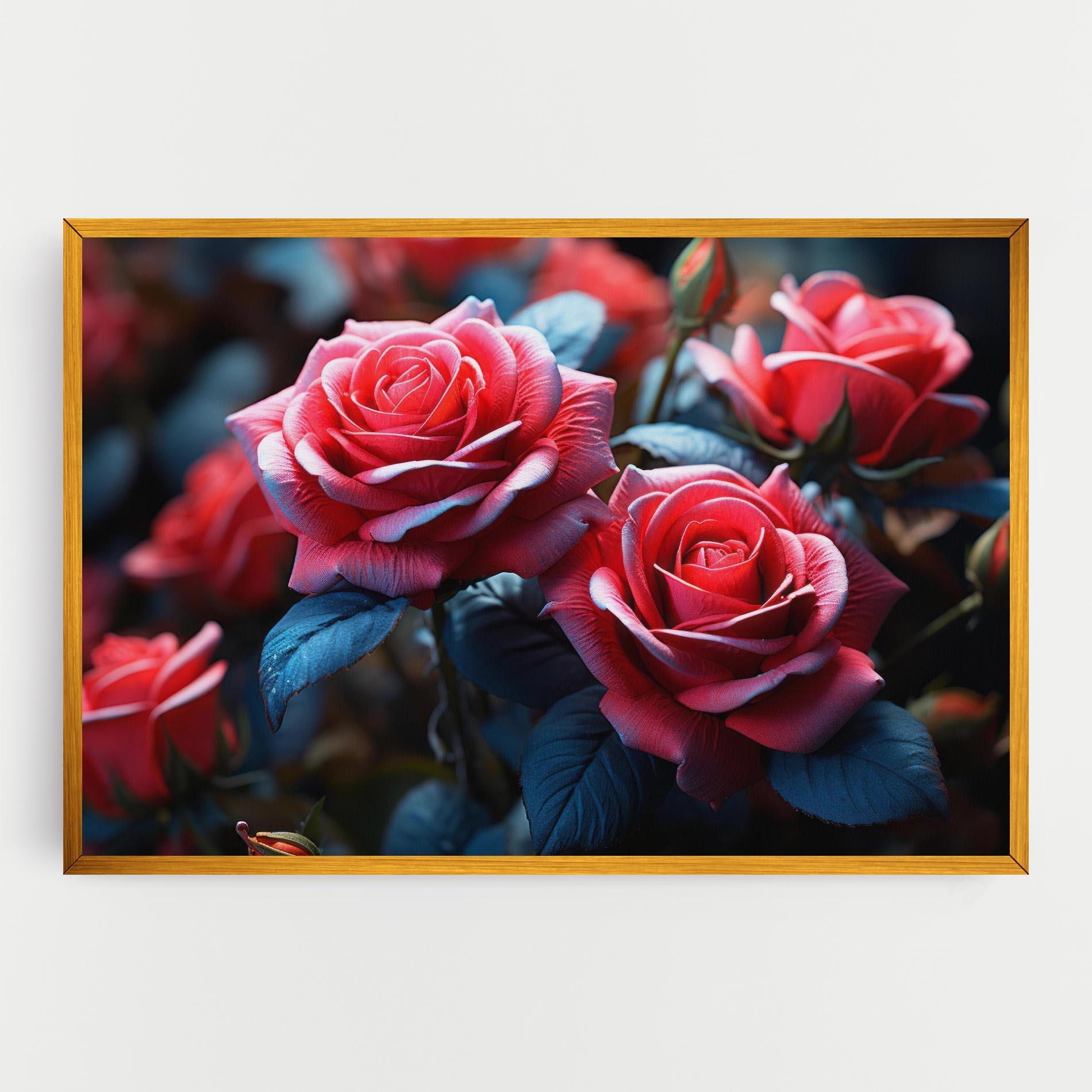 Картина на платно Dark Pink Rose mockup 0