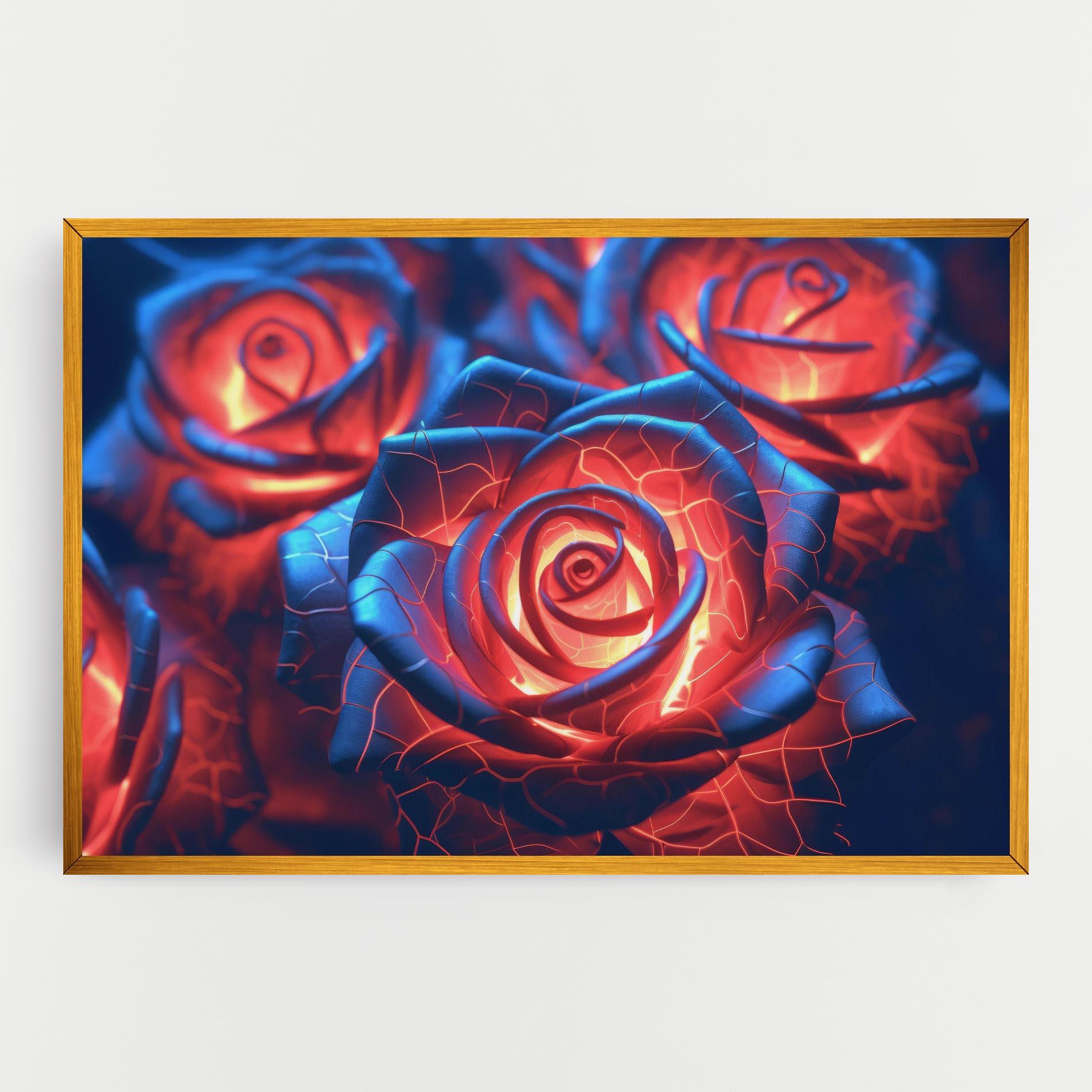 Картина на платно Glowing Roses mockup 0