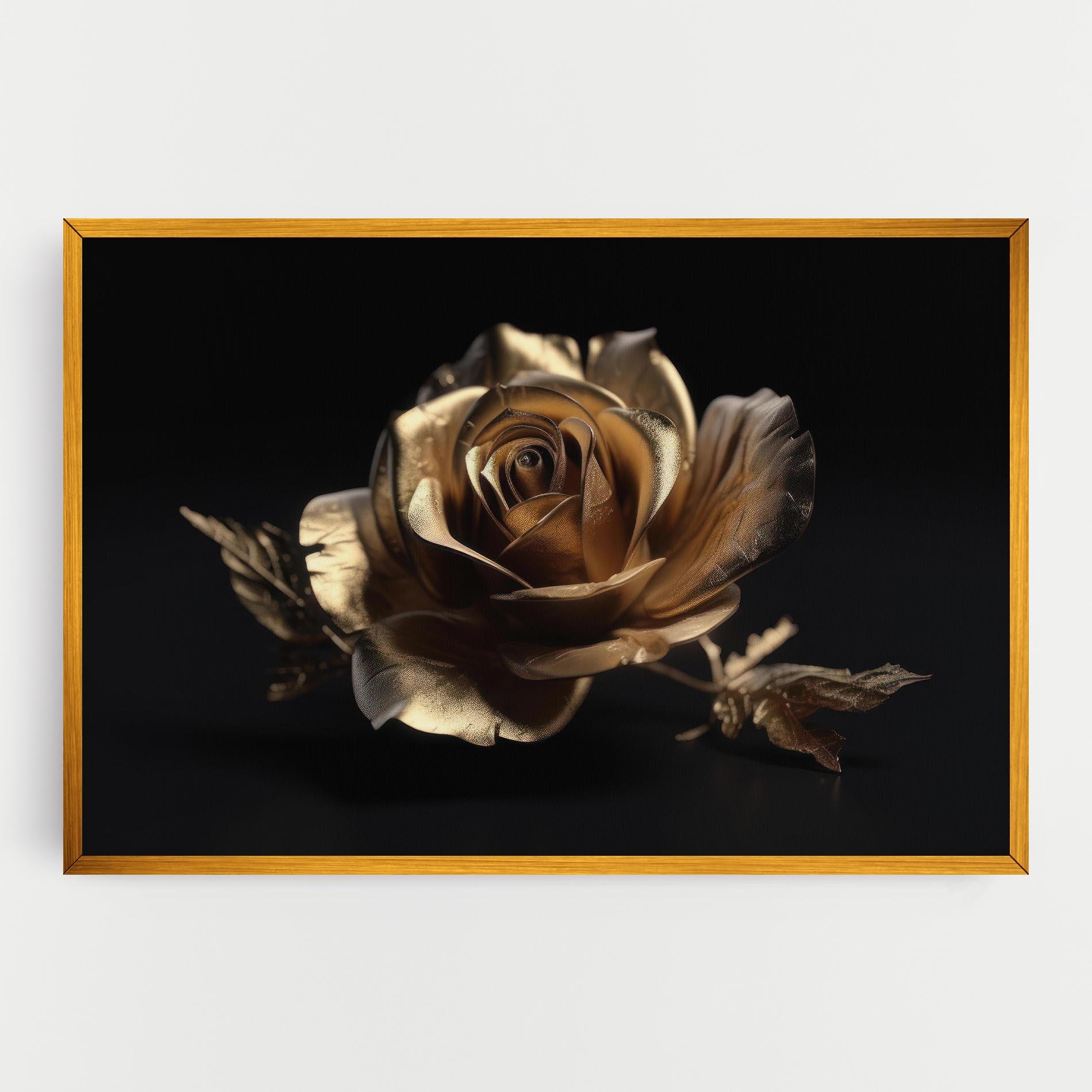 Картина на платно Gold Rose mockup 0