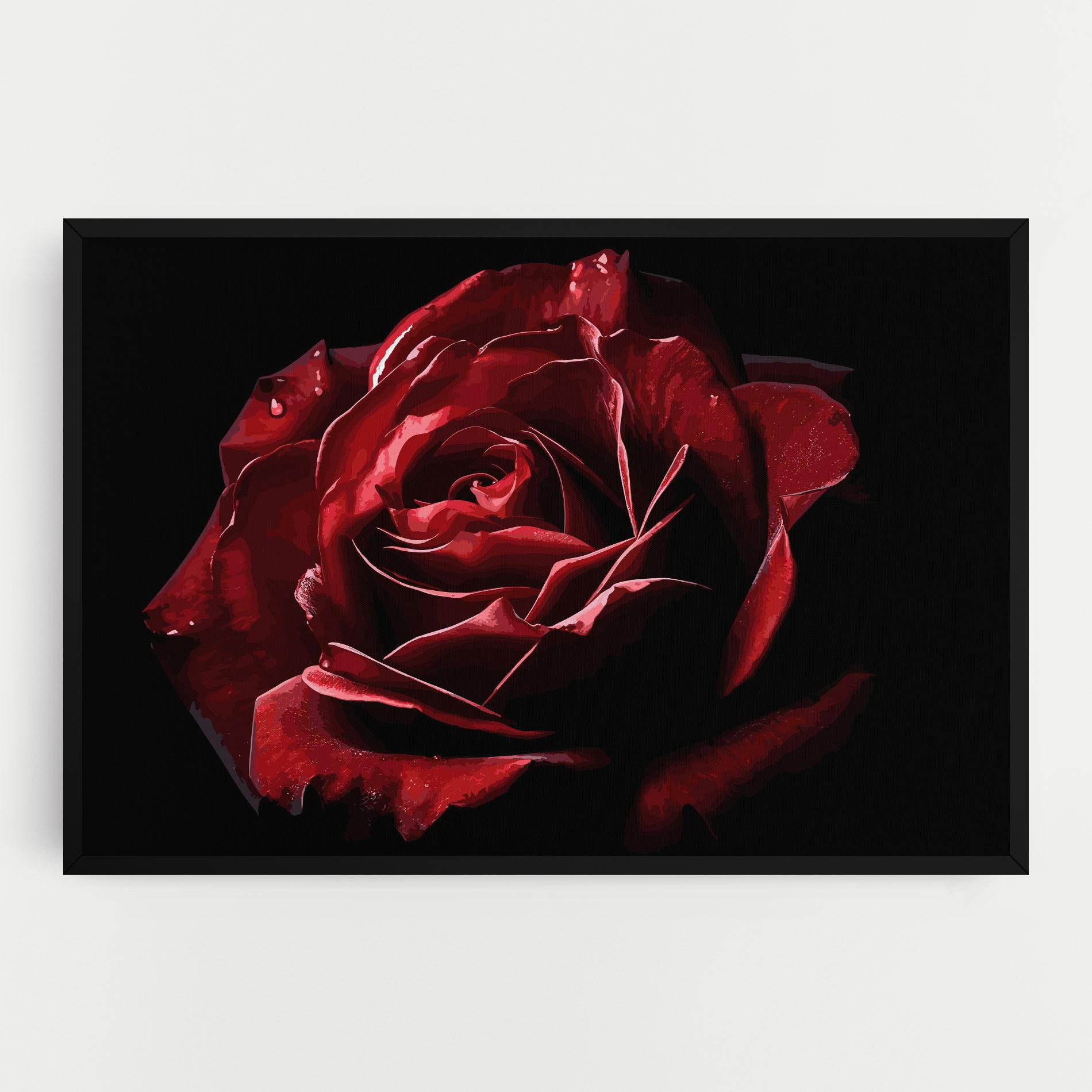 Картина на платно Big Red Rose mockup 0