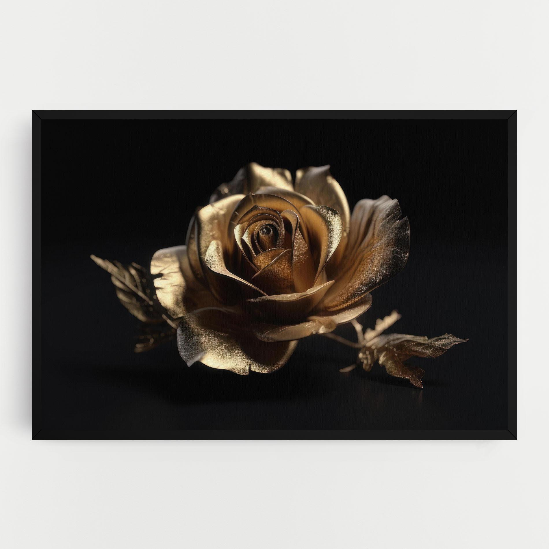 Картина на платно Gold Rose mockup 0