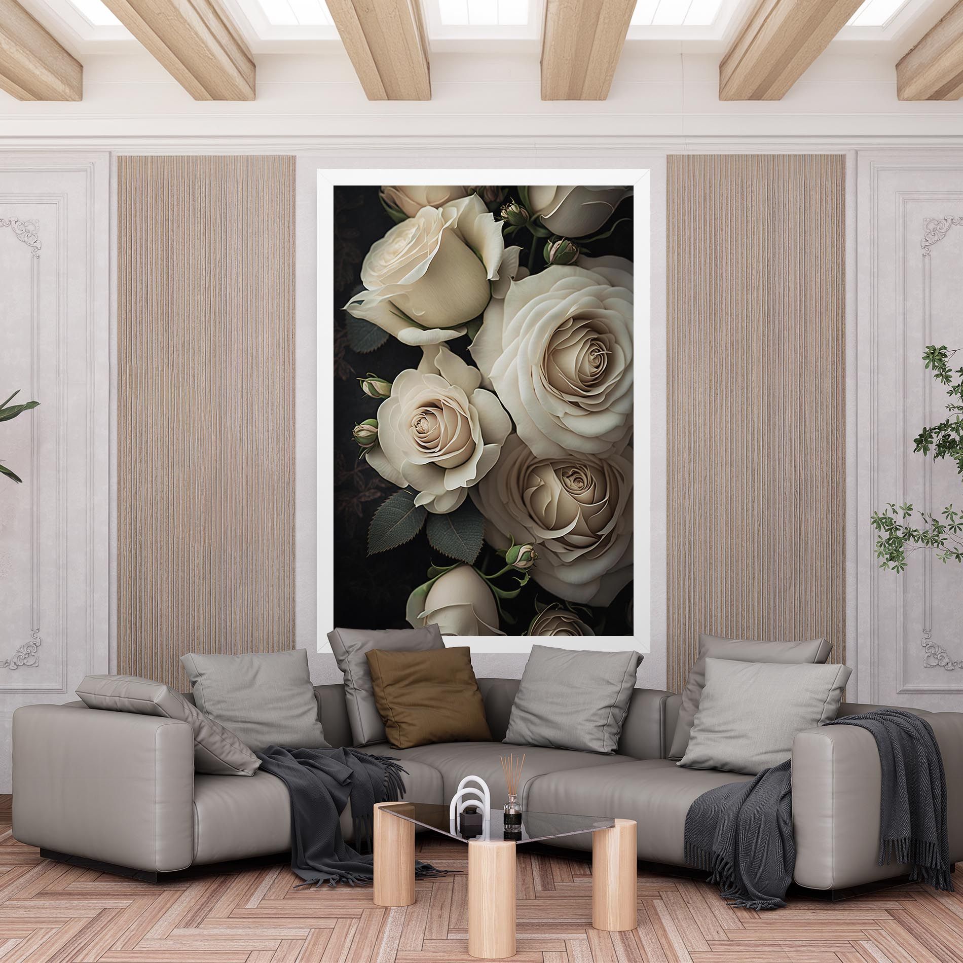 Cream Roses Close Up mockup 6