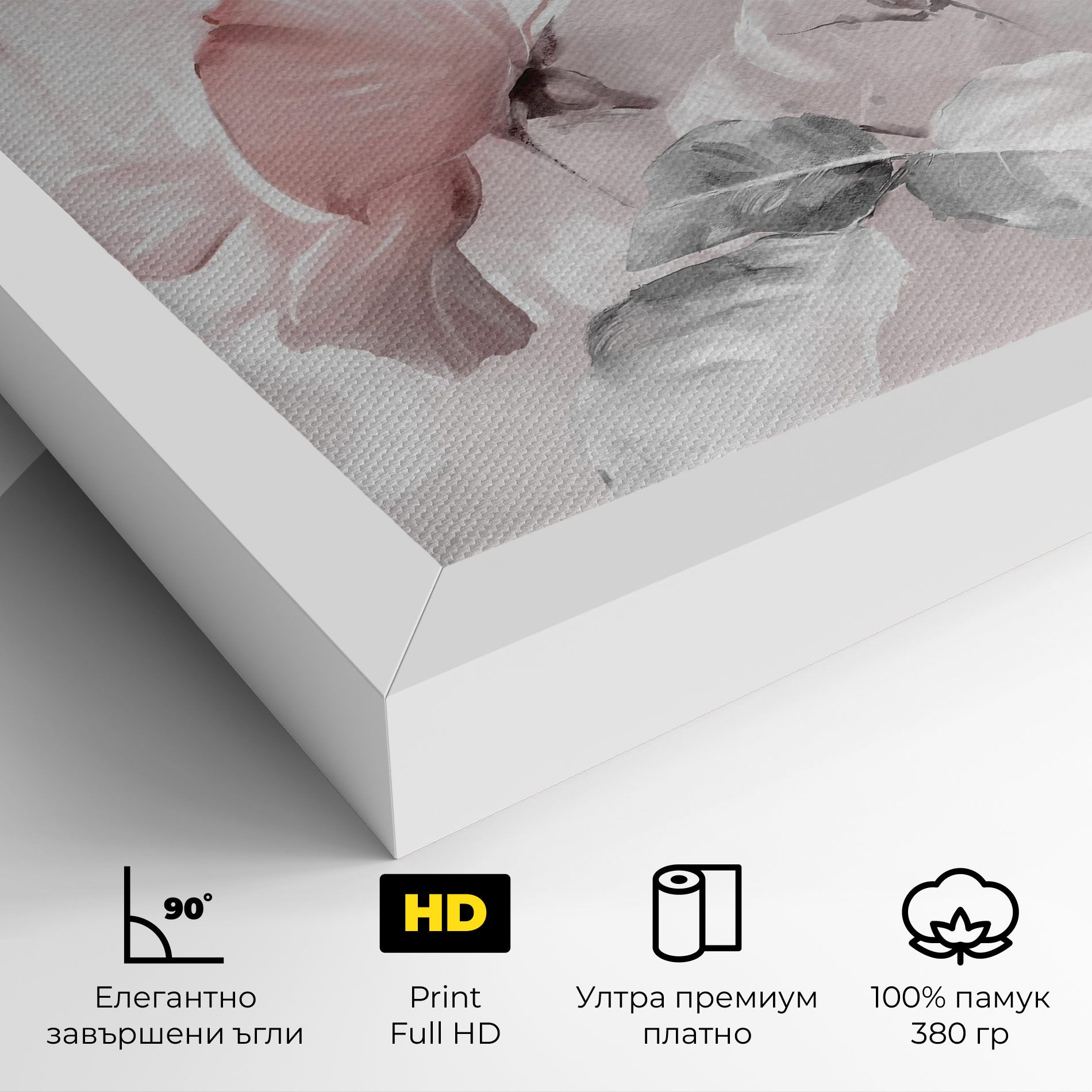 Abstract Pink Flowers mockup 4