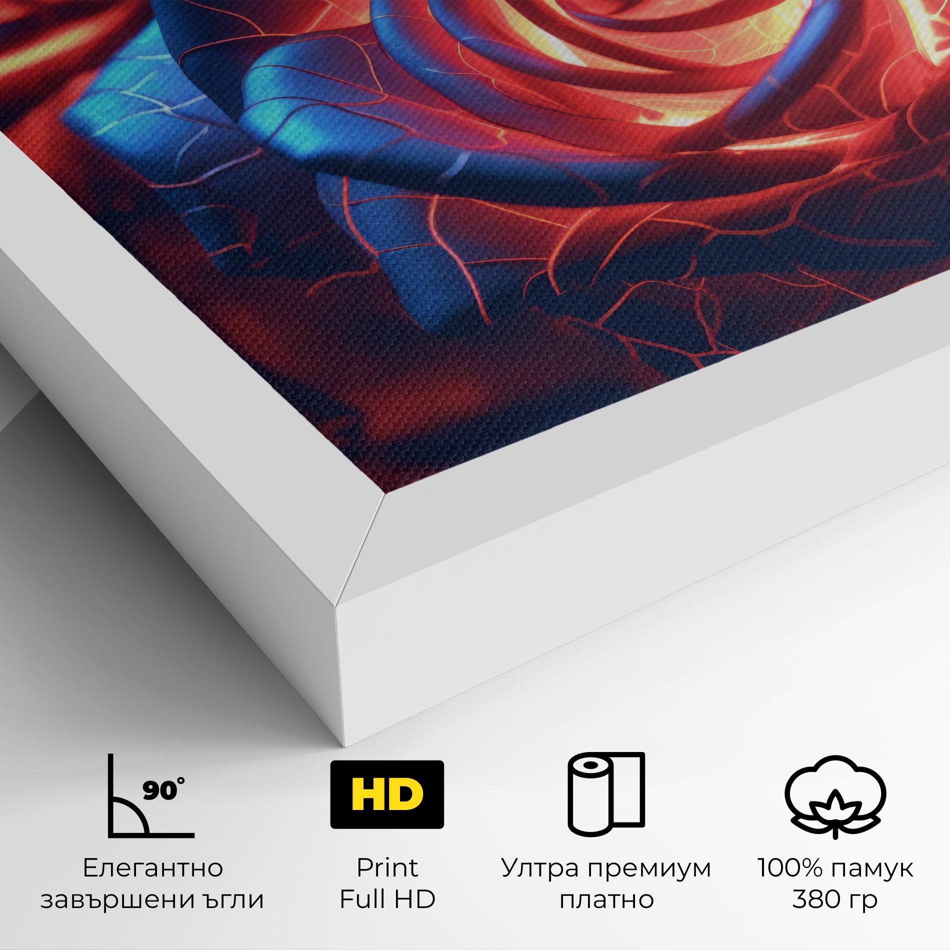 Картина на платно Glowing Roses mockup 4