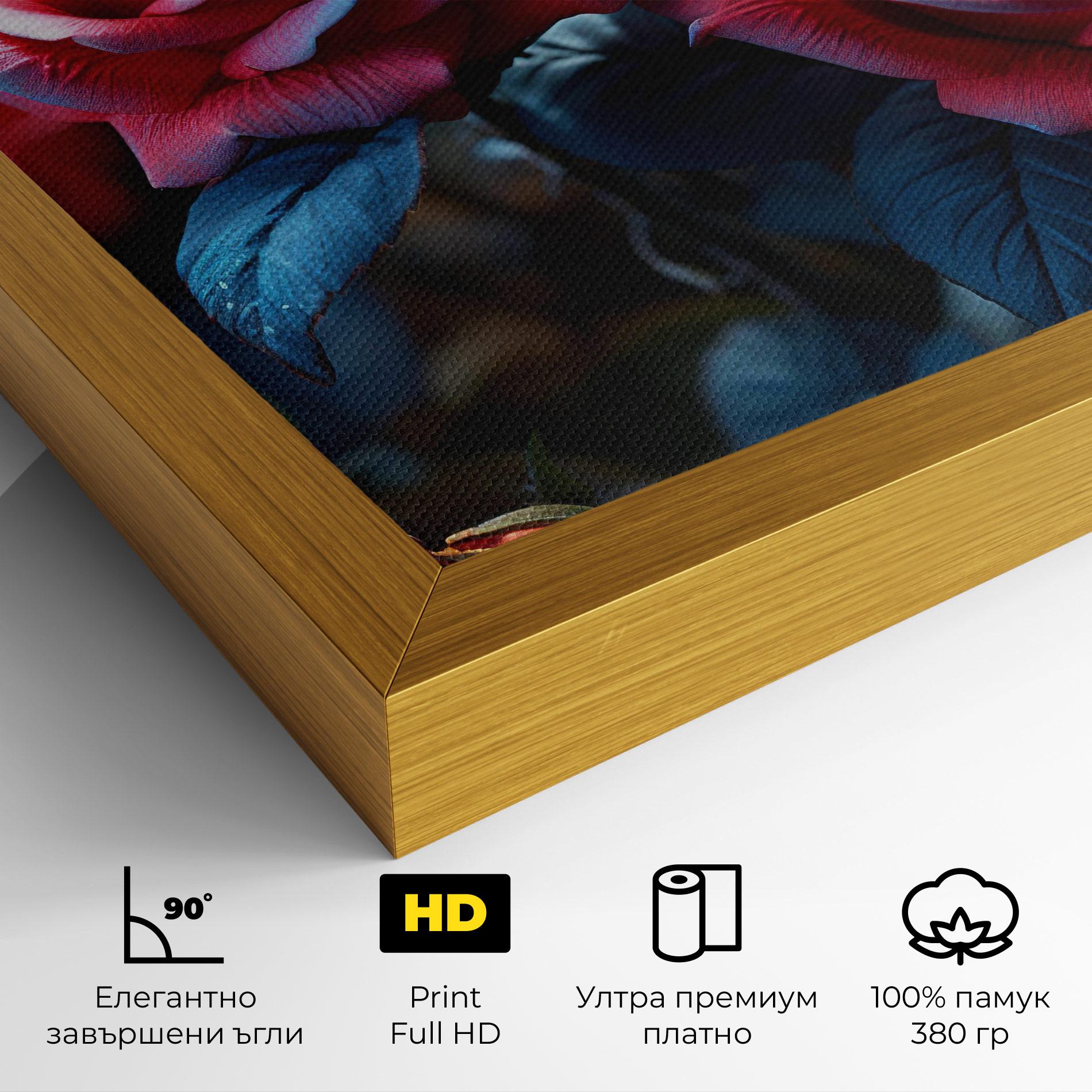 Картина на платно Dark Pink Rose mockup 4