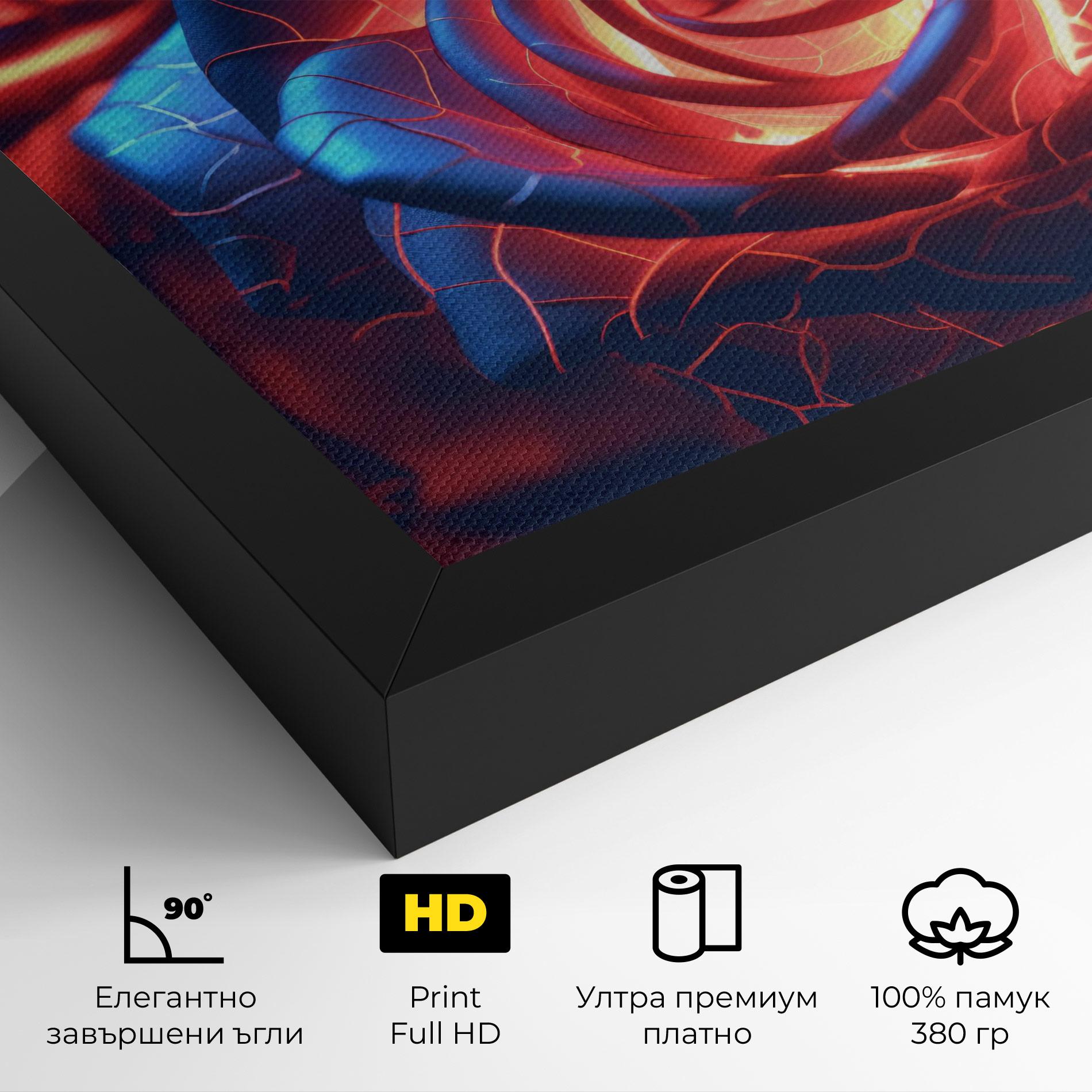 Картина на платно Glowing Roses mockup 4