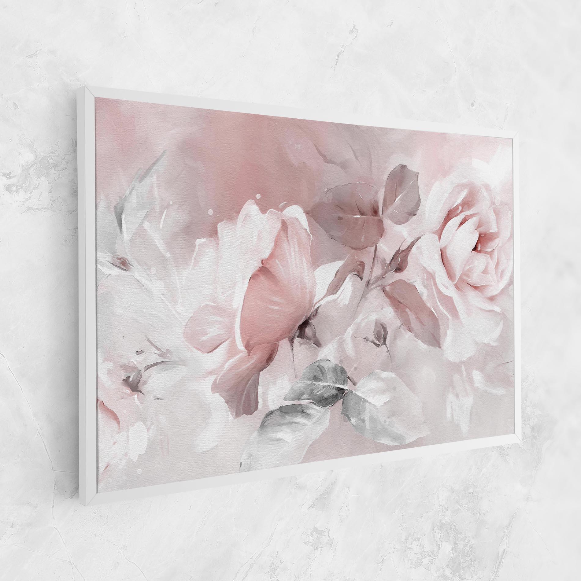 Картина на платно Abstract Pink Flowers mockup 1