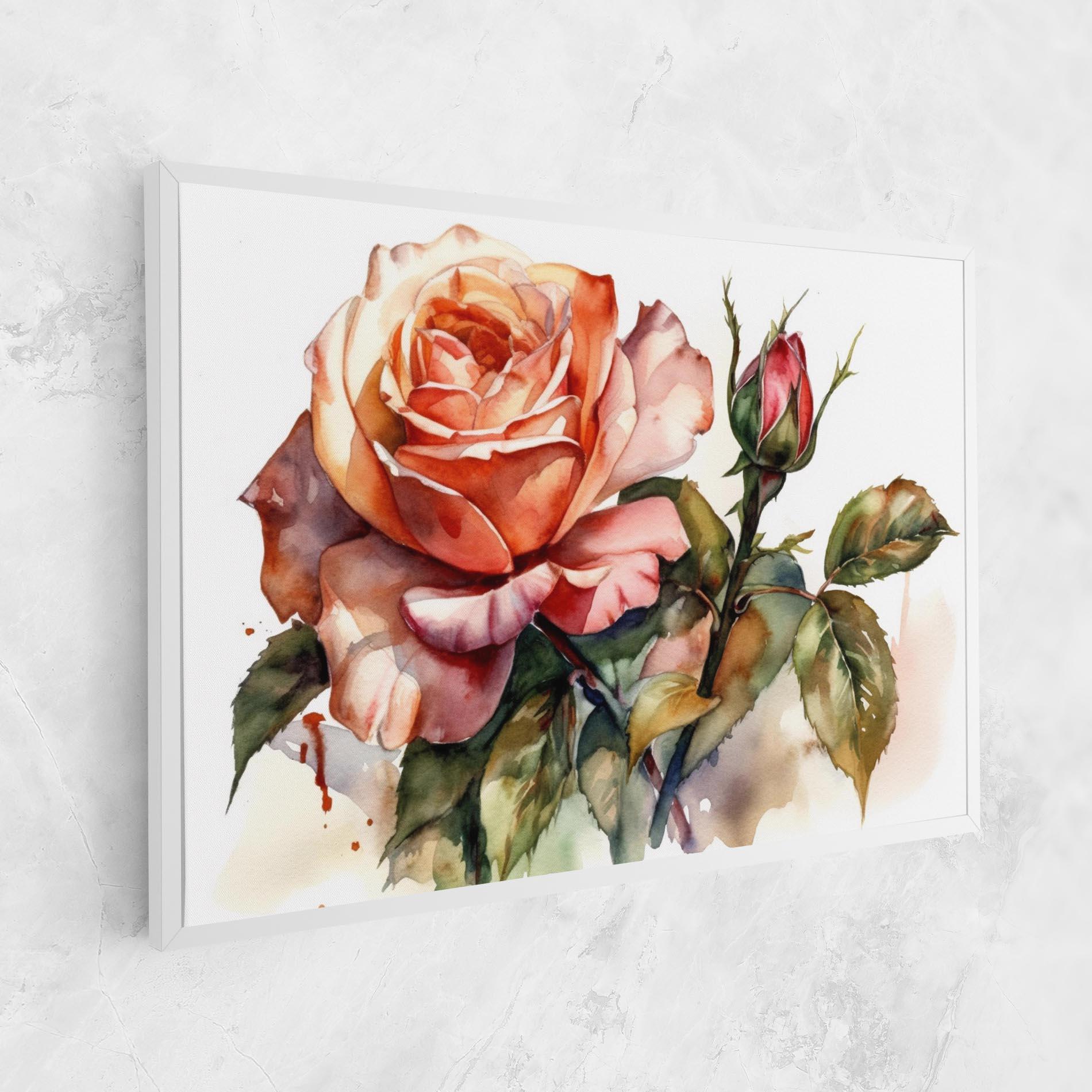 Картина на платно Big Rose Painted mockup 1