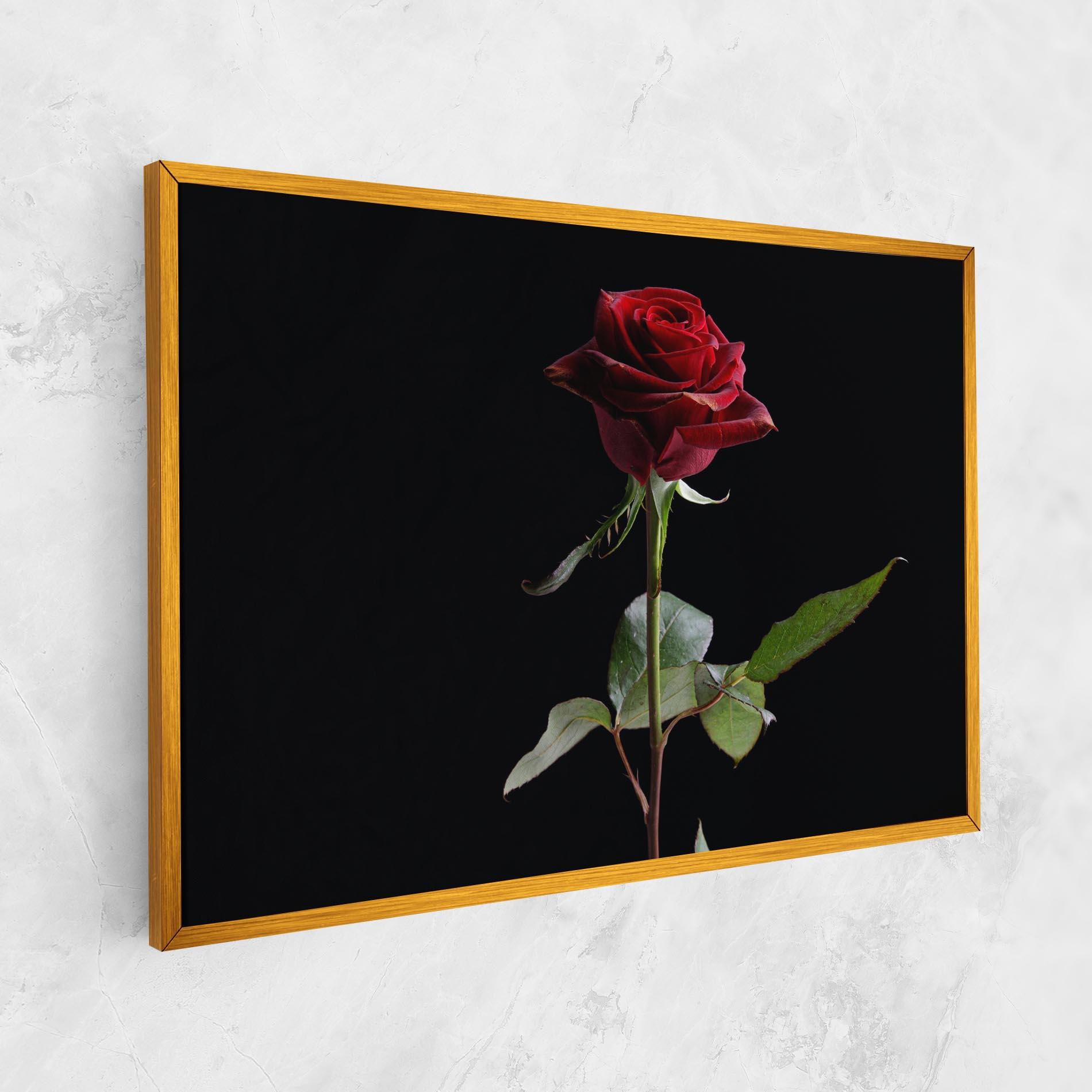 Картина на платно Beautiful Red Rose mockup 1