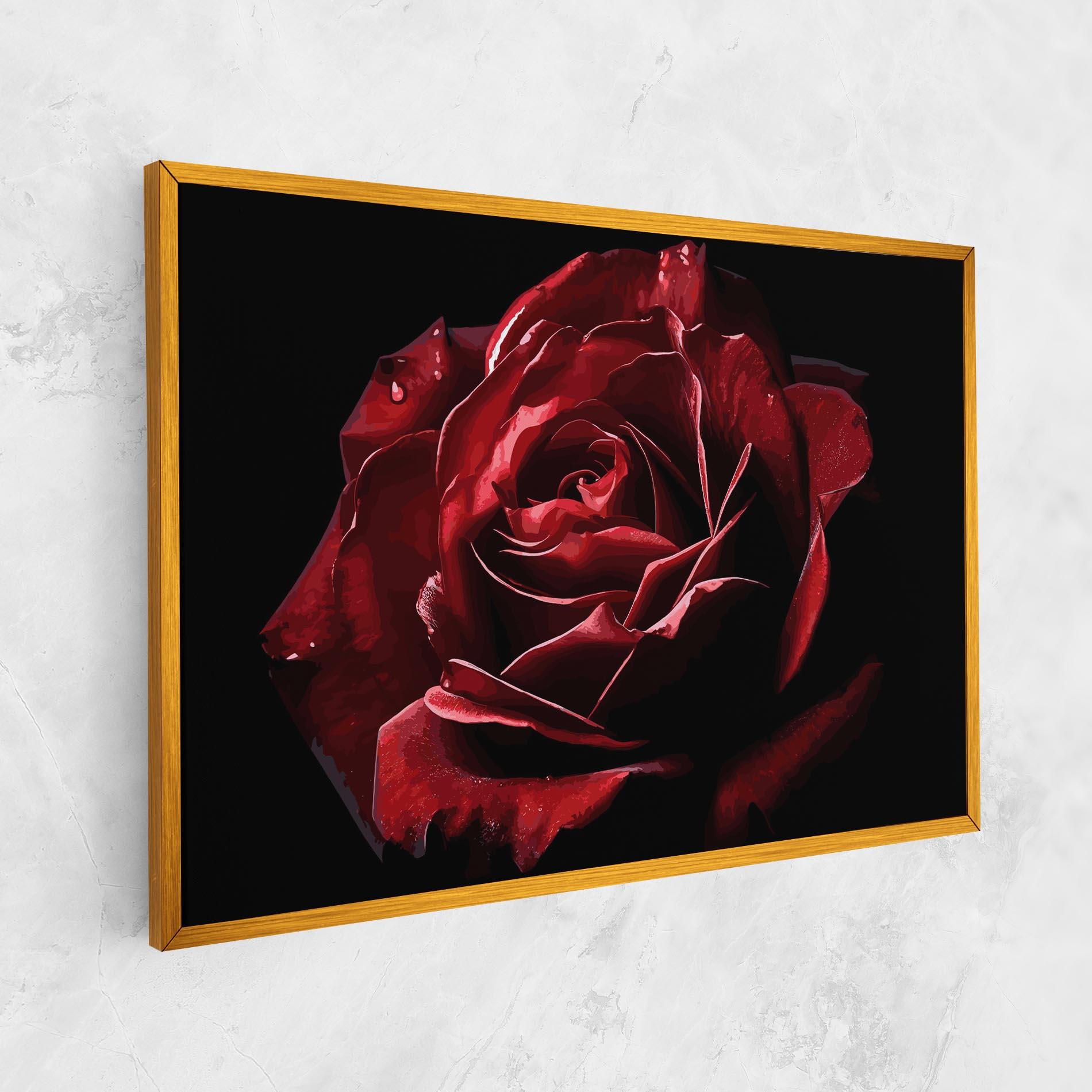 Картина на платно Big Red Rose mockup 1