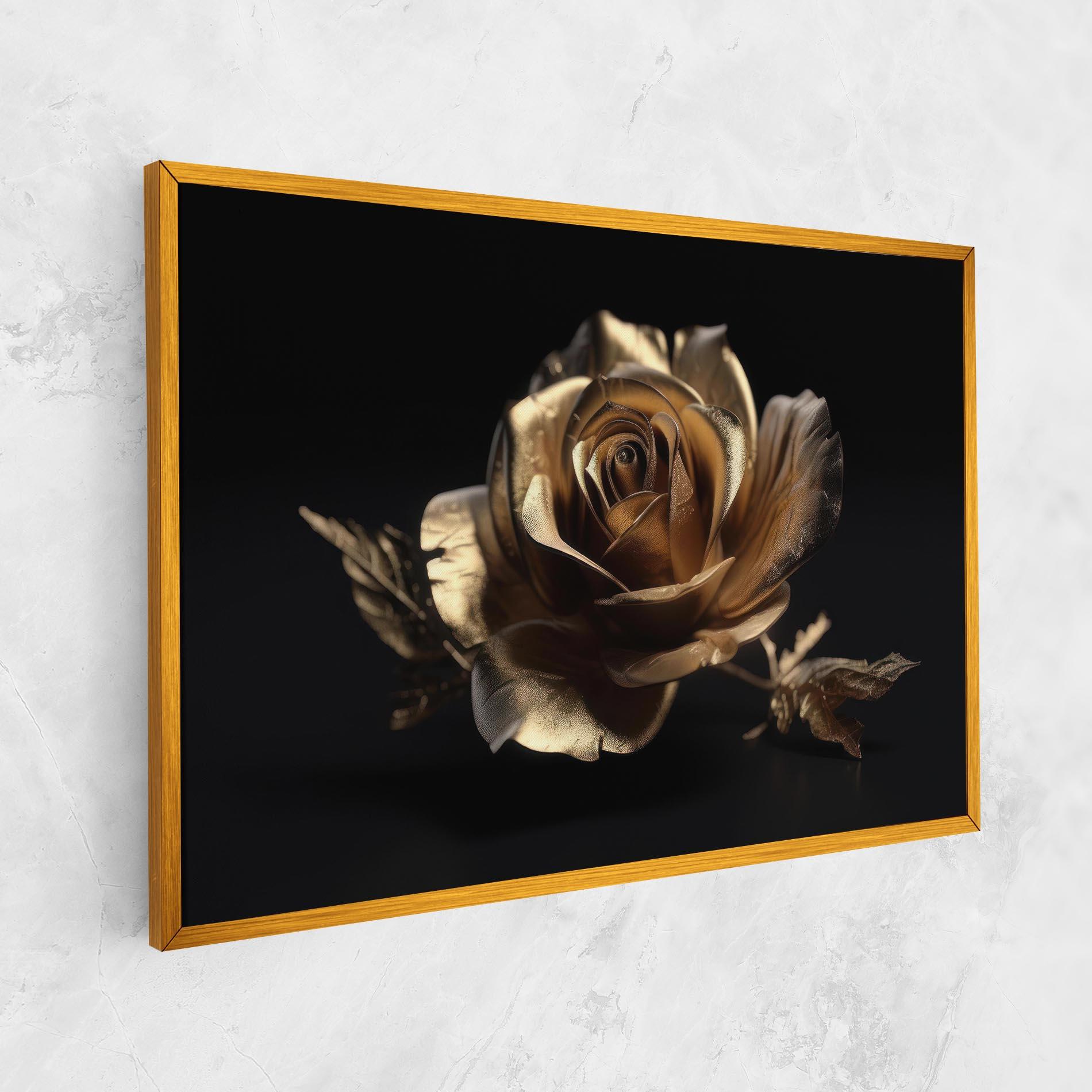 Картина на платно Gold Rose mockup 1