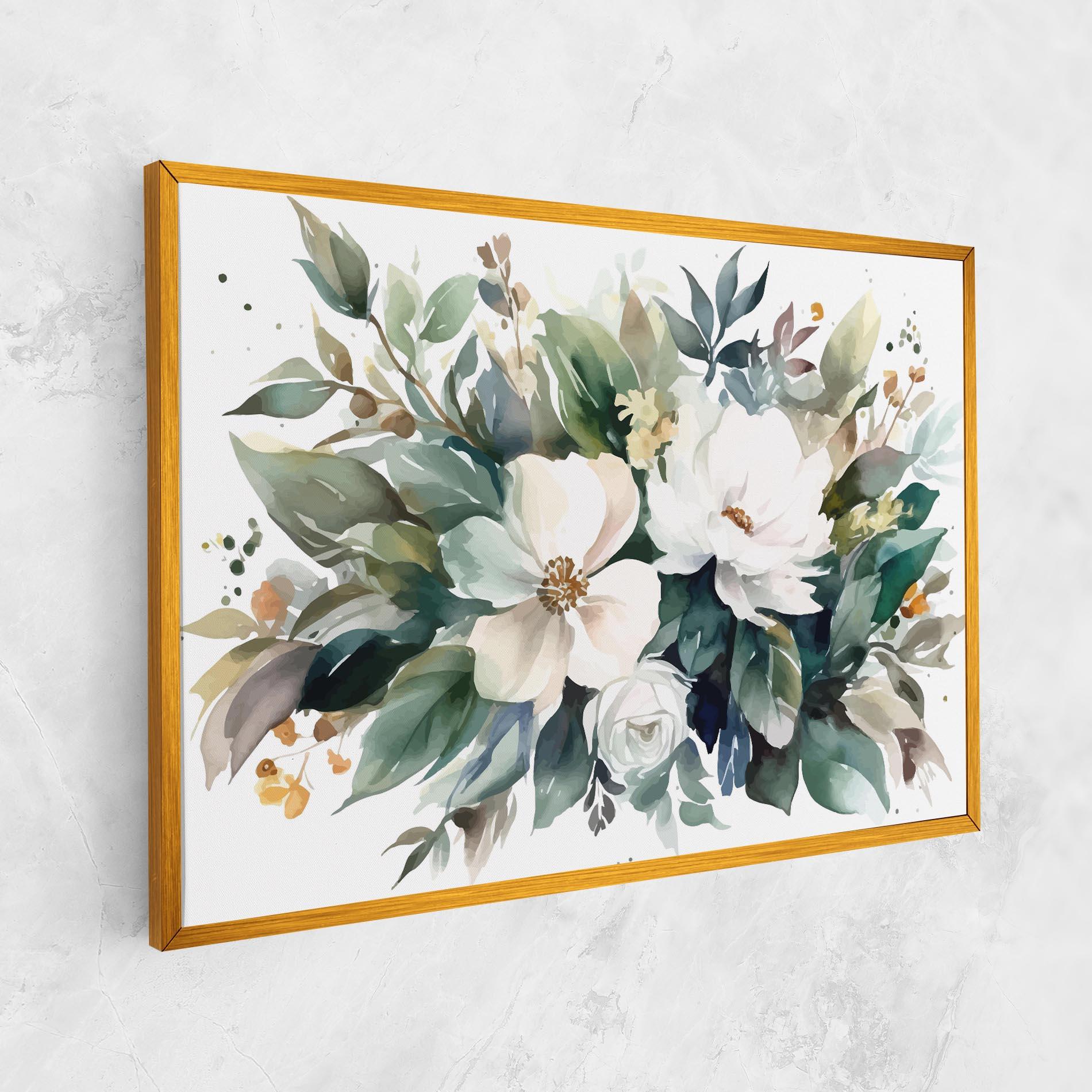 Картина на платно White Rose Paint mockup 1
