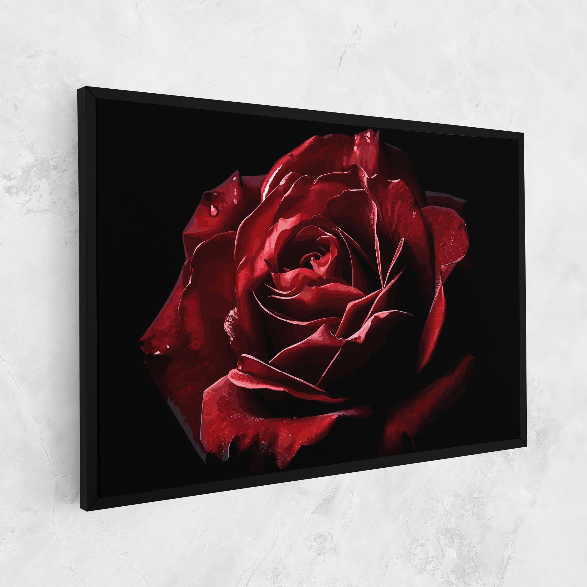 Картина на платно Big Red Rose mockup 1