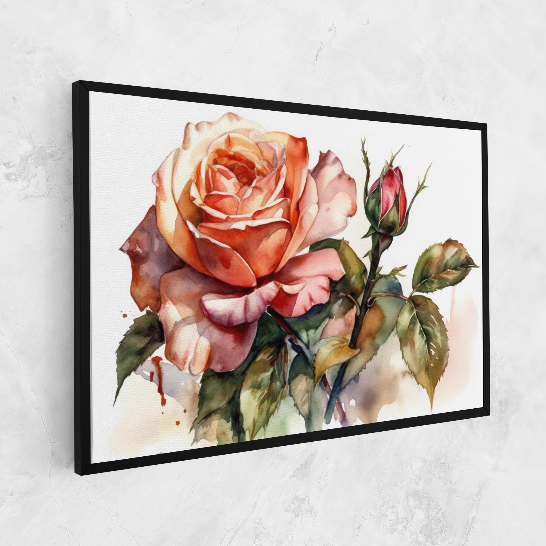 Картина на платно Big Rose Painted mockup 1