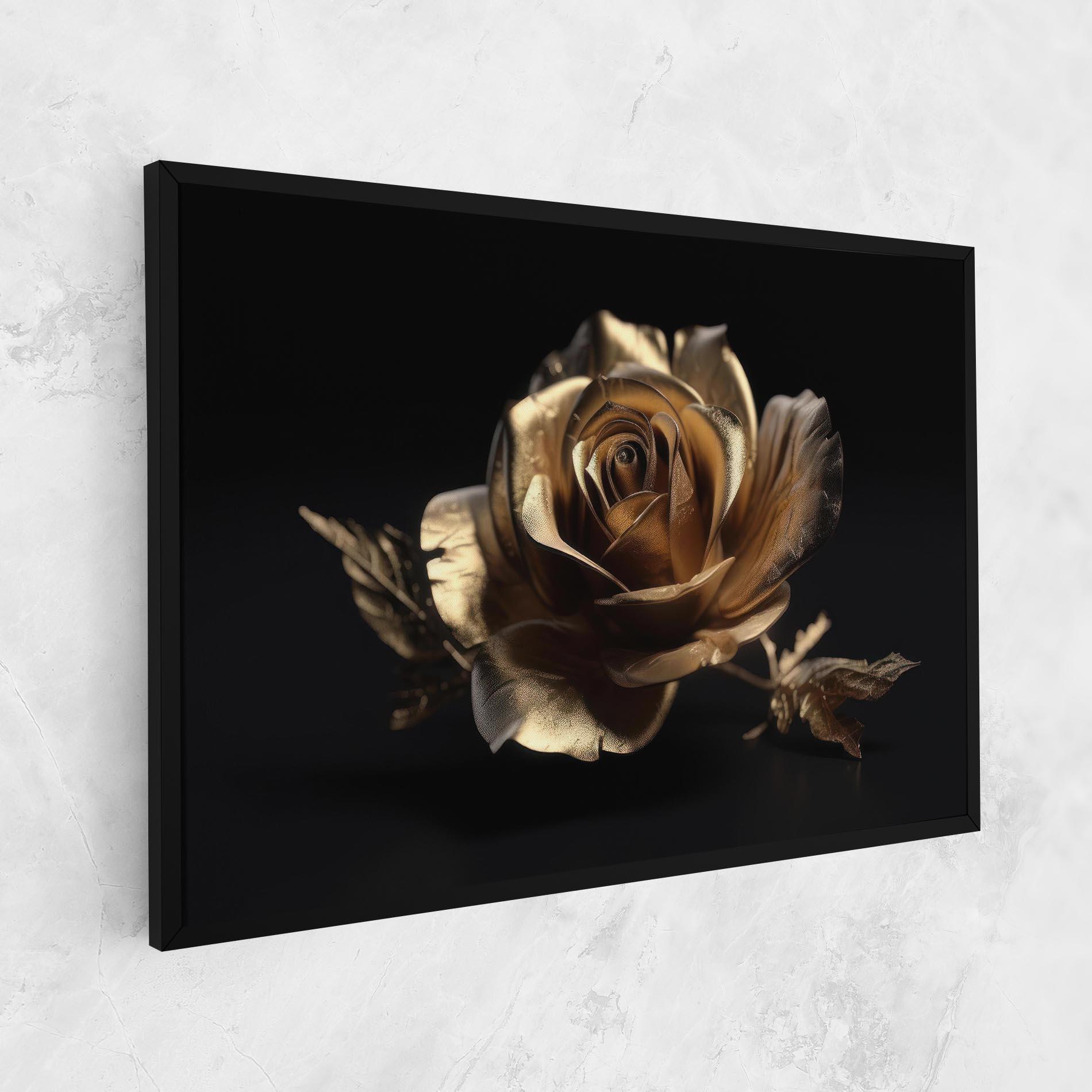 Картина на платно Gold Rose mockup 1